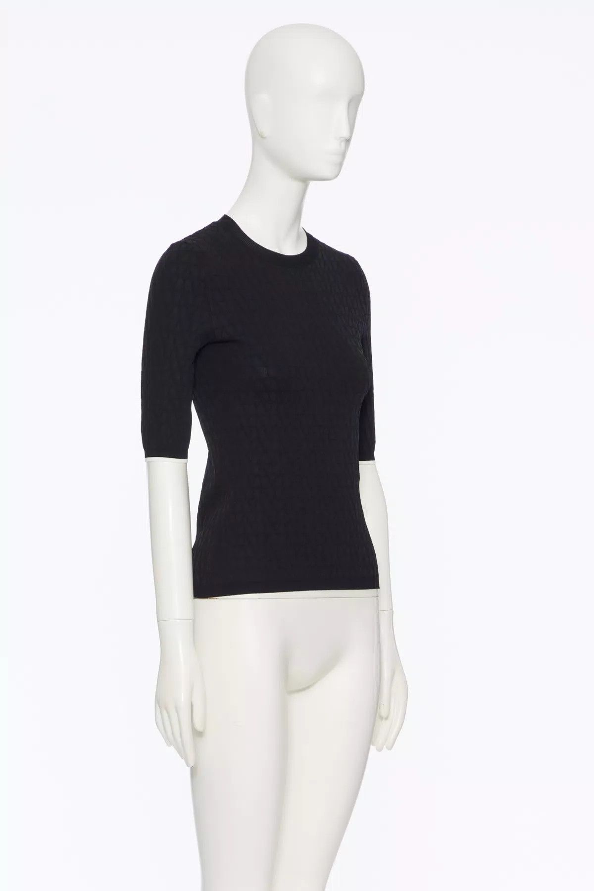 Valentino o1s1wg110426 Fitted Elastic T-Shirt in Navy Size M / US 6-8 / IT 42-44 - 2 Thumbnail