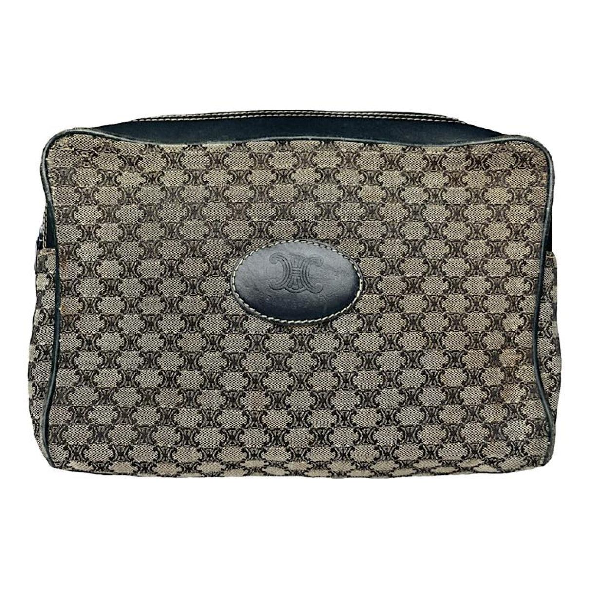 Celine Triomphe Vintage Black Leather Clutch Bag Size ONE SIZE - 1 Thumbnail