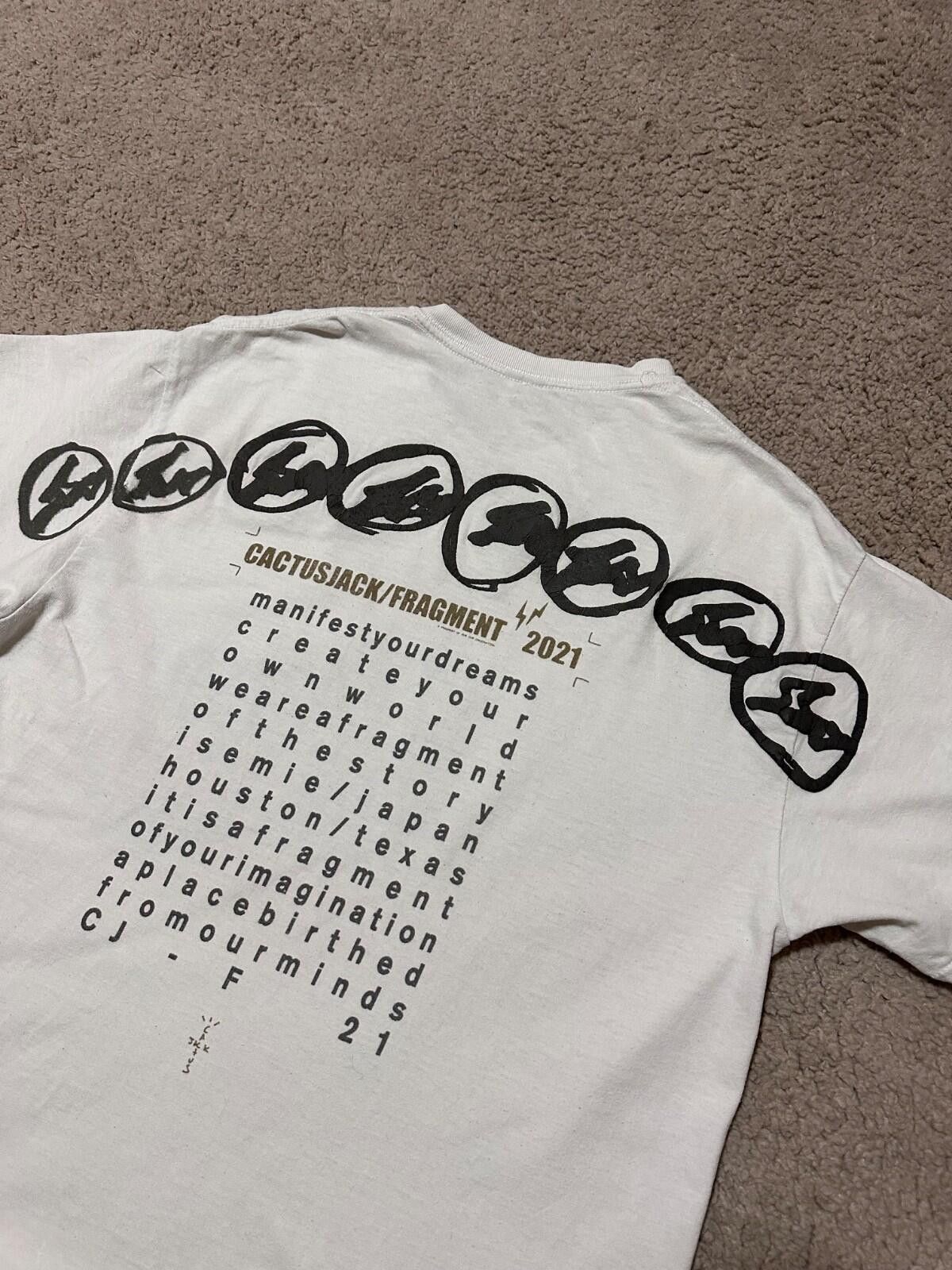 Travis Scott Travis Scott Shirt Small White Manifest Rap Fragment Collab Size US S / EU 44-46 / 1 - 6 Thumbnail