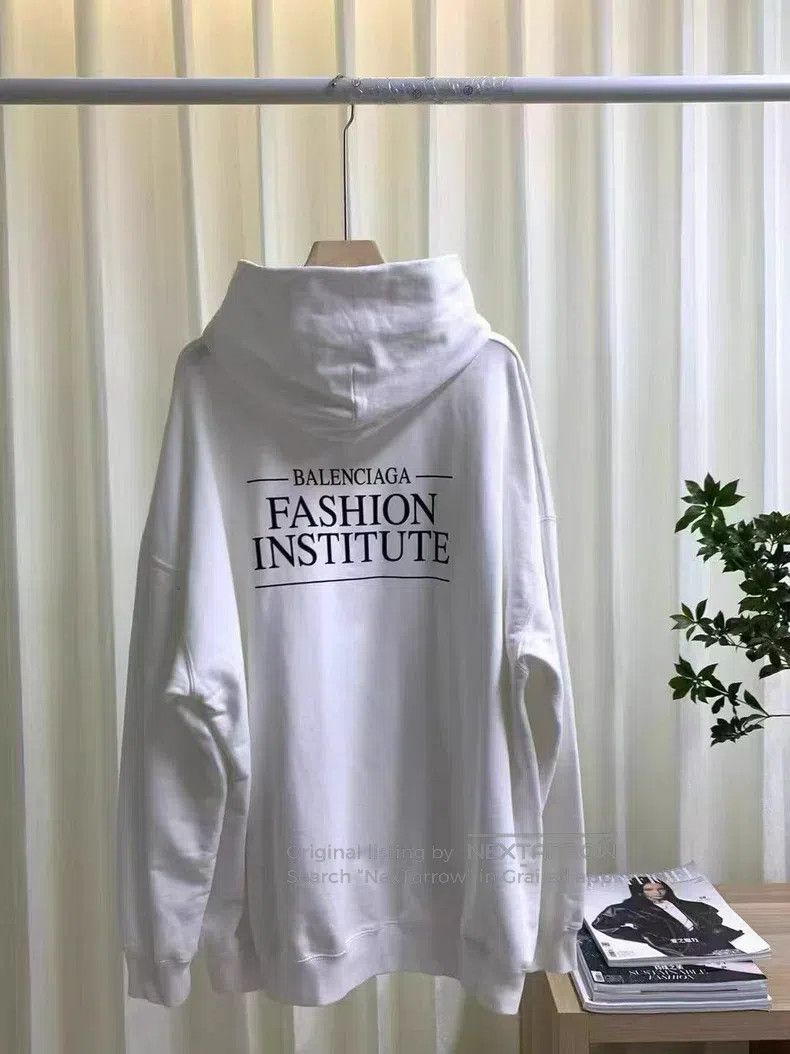 Balenciaga Balenciaga Front and Back Slogan Hoodie Sweatshirt Size US XS / EU 42 / 0 - 3 Thumbnail
