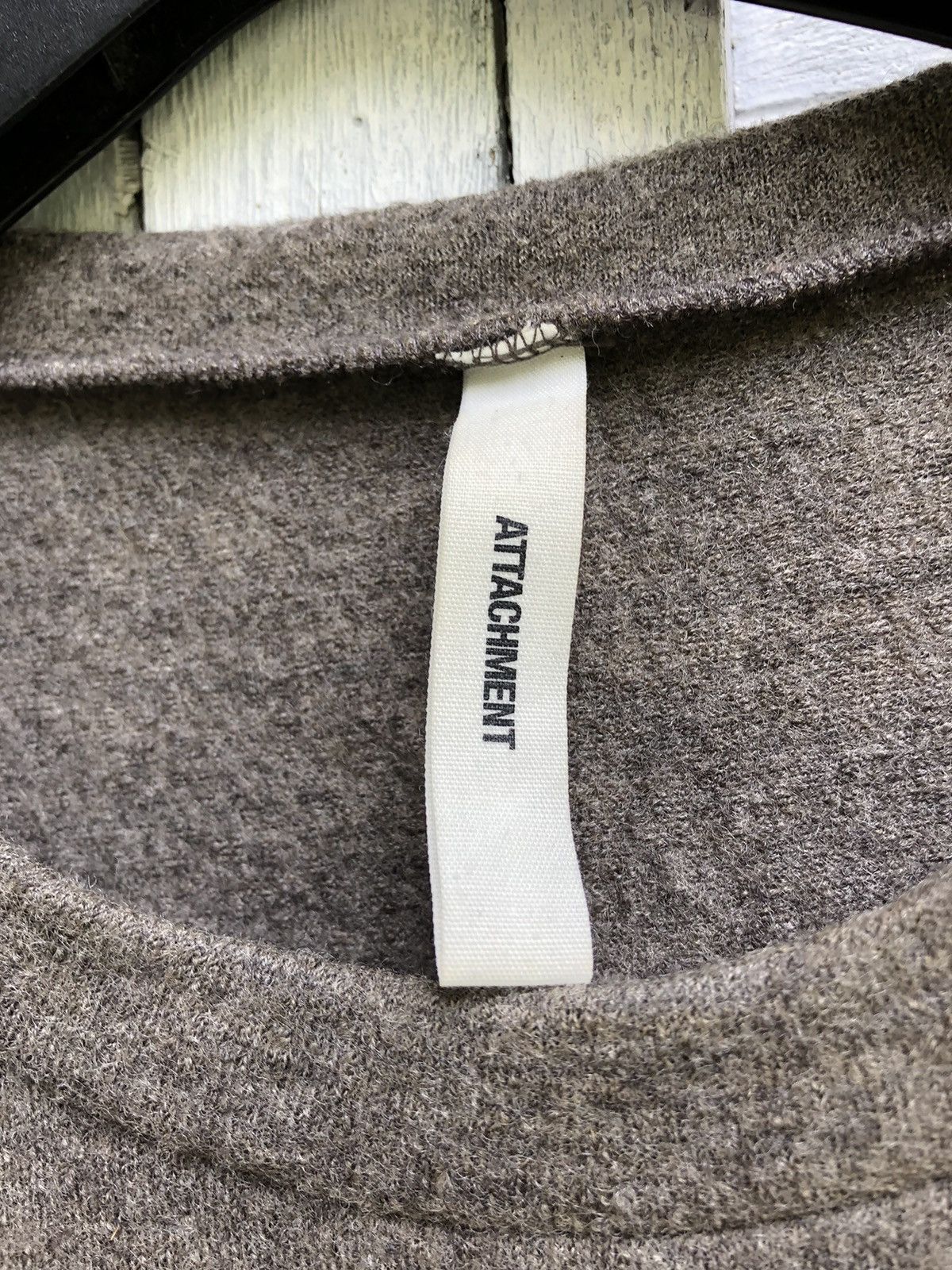 Attachment × Japanese Brand × Kazuyuki Kumagai Attachment Attachment Over Shoulder 100% Wool Sweater Size US L / EU 52-54 / 3 - 7 Thumbnail