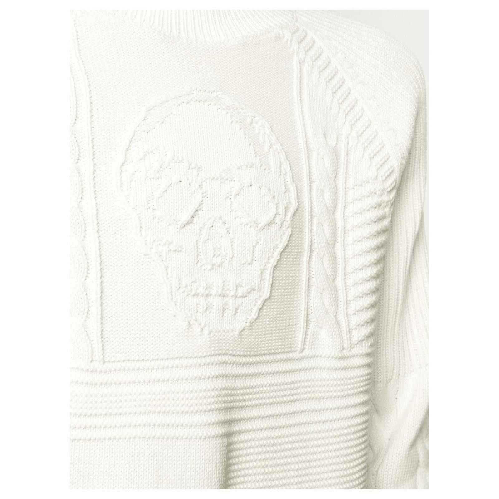 Alexander McQueen o1y1024 Sweater In White Size US L / EU 52-54 / 3 - 5 Thumbnail