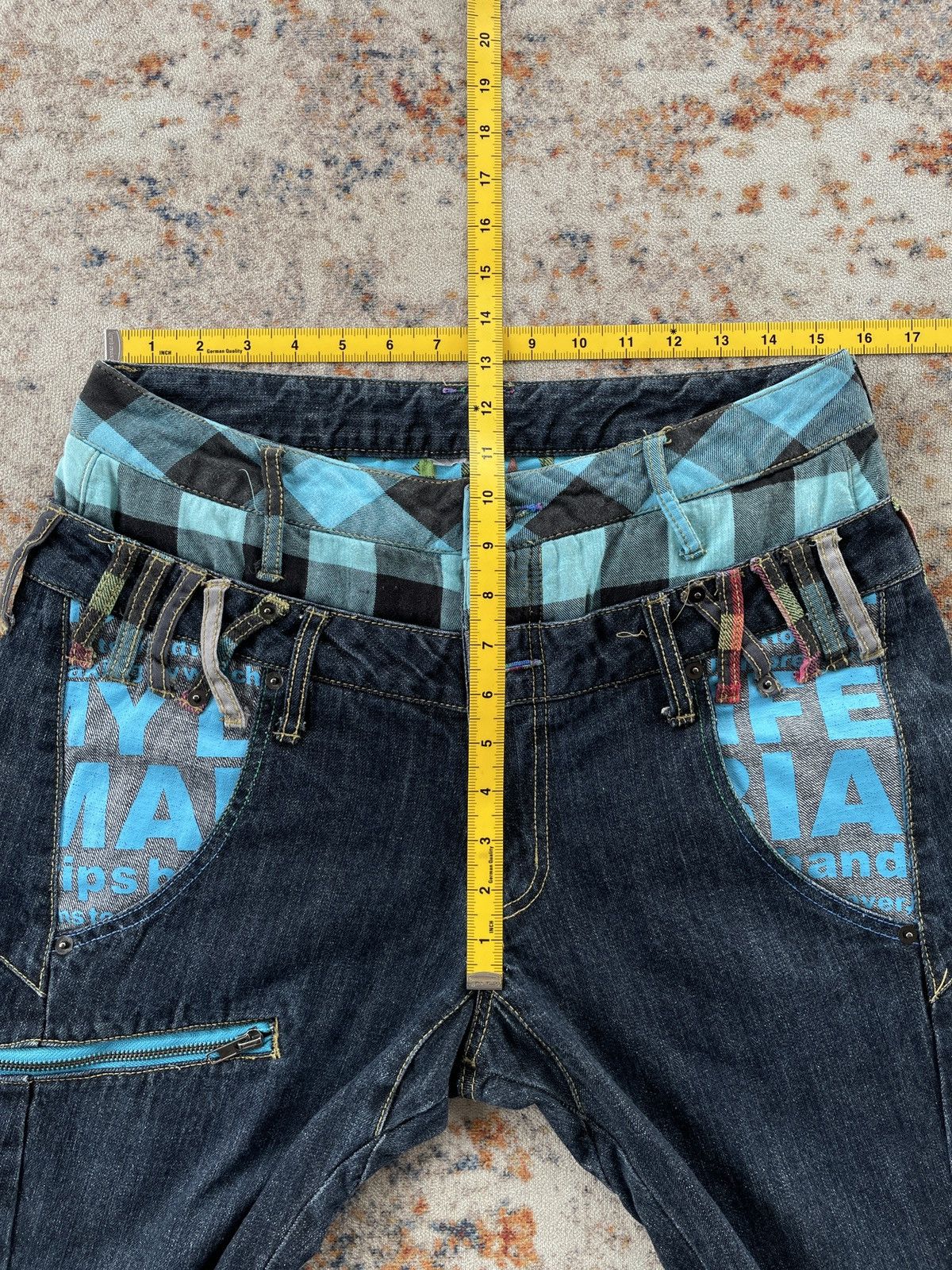 Hysteric Glamour SICK DOUBLE WAIST JEANS LOOK LIKE HYSTERIC Size US 31 - 9 Thumbnail