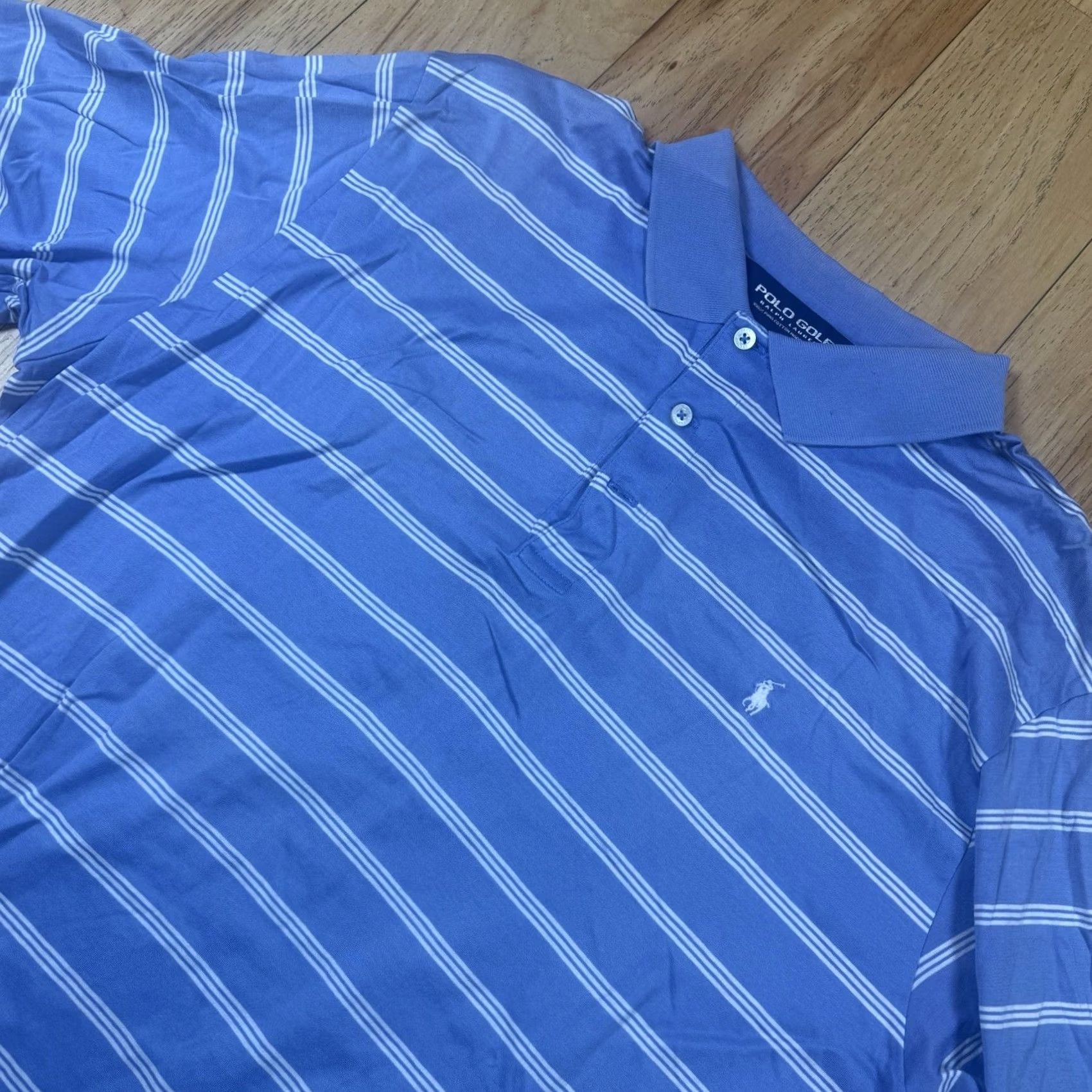 Ralph Lauren Ralph Lauren Polo Shirt Mens Large L Short Sleeve Golf Pima Pumpkin Ridge Blue Size US L / EU 52-54 / 3 - 2 Thumbnail