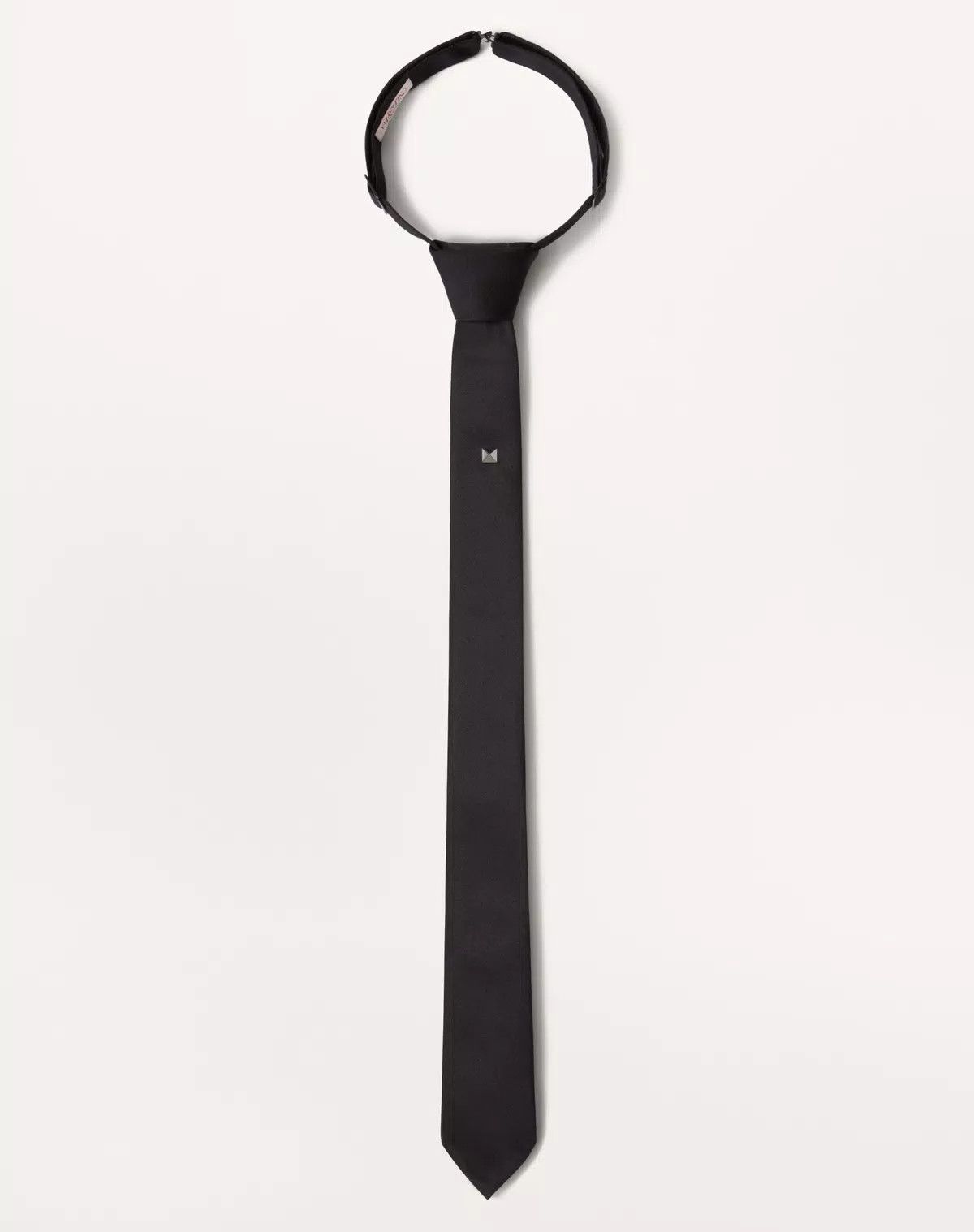Valentino oc11z0725 Size:OS/ Valentie Wool And Silk Tie in Black Size ONE SIZE - 1 Thumbnail