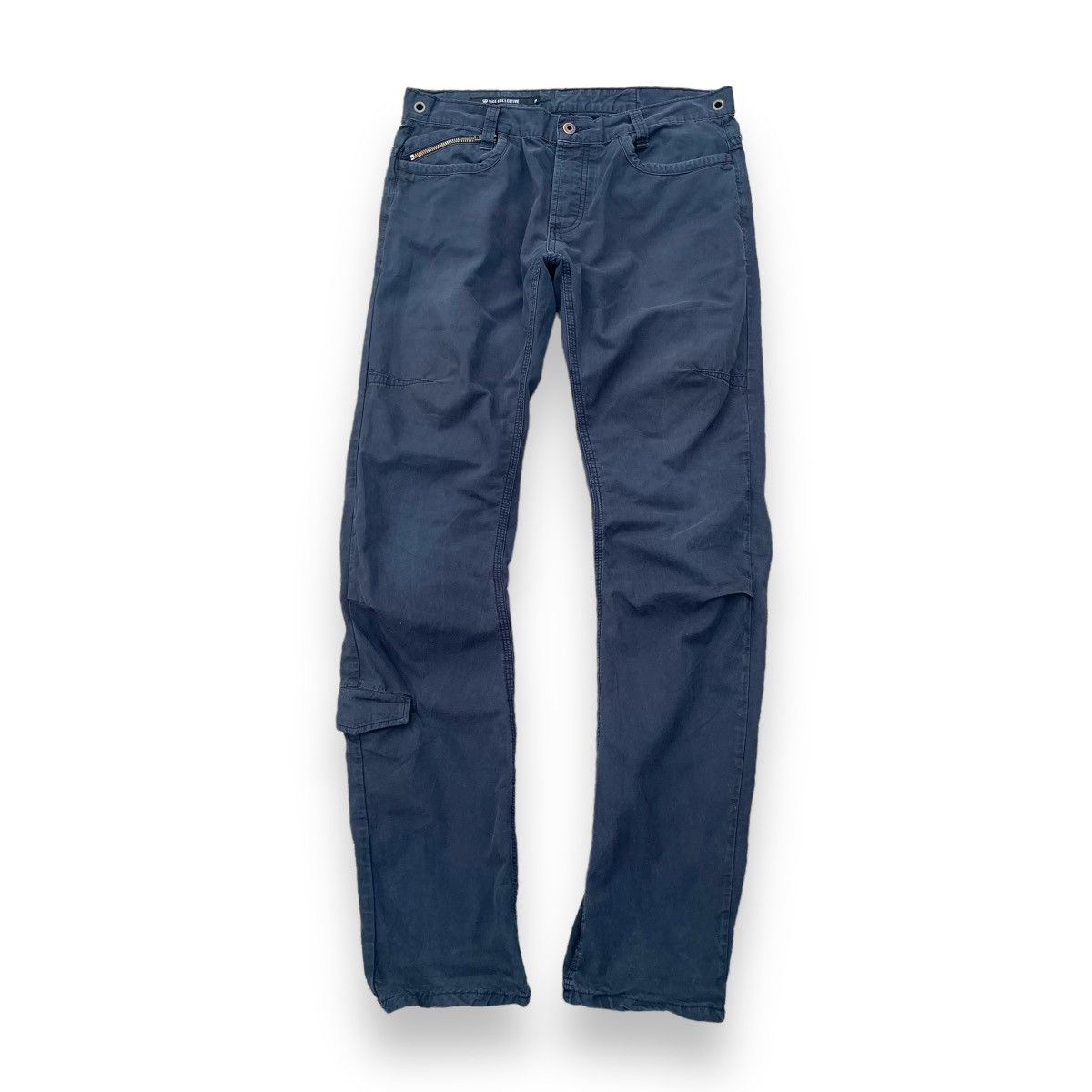 image of If Six Was Nine x Le Grande Bleu L G B Nice Collective Banana Cut Button Fly Cargo Pants in Navy Bl