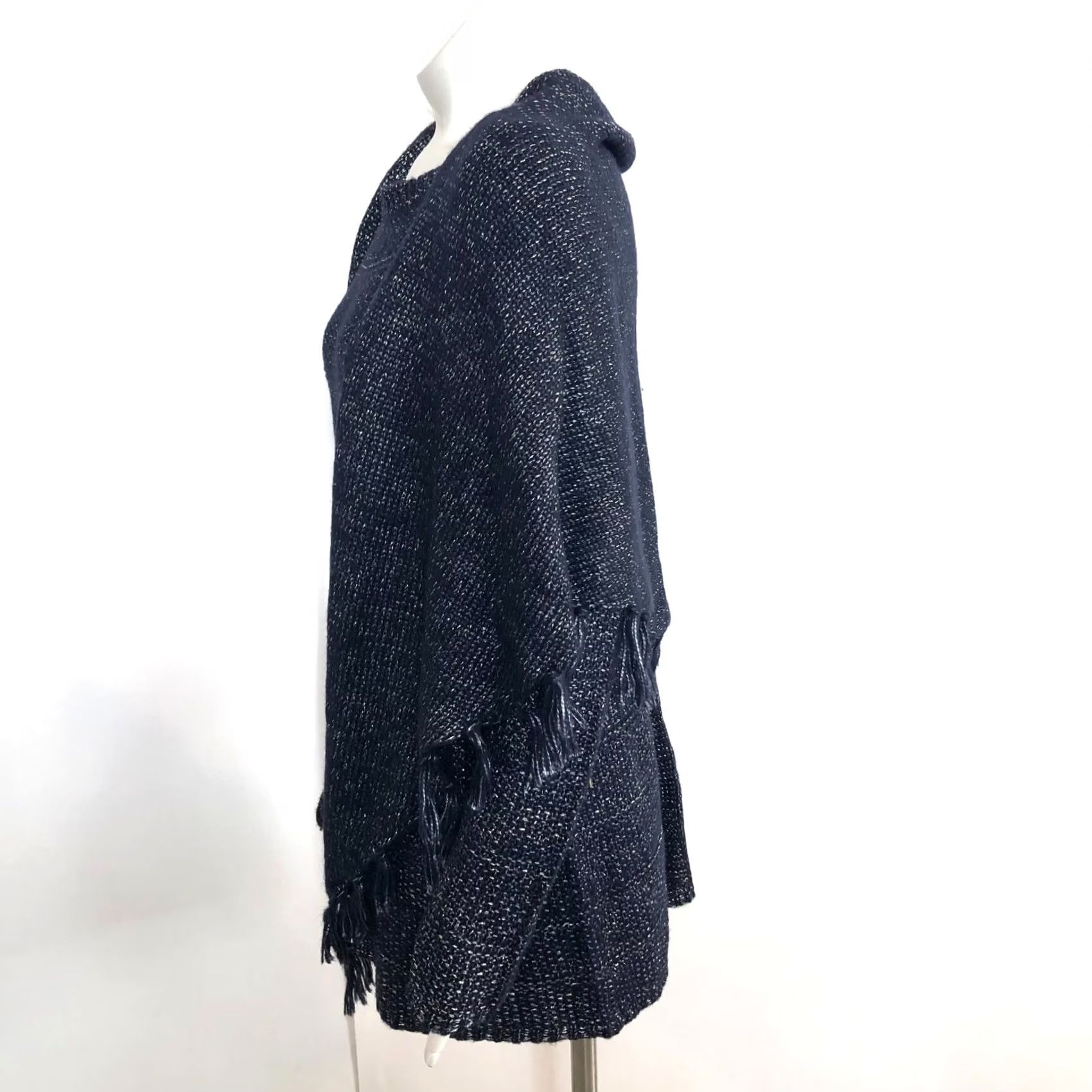 White House Black Market White House Black Market Sweater Shirt Womens L Blue Metallic Boat Neck Pullover Knit Long Sleeve Casual Party/Cocktail Size L / US 10 / IT 46 - 4 Thumbnail