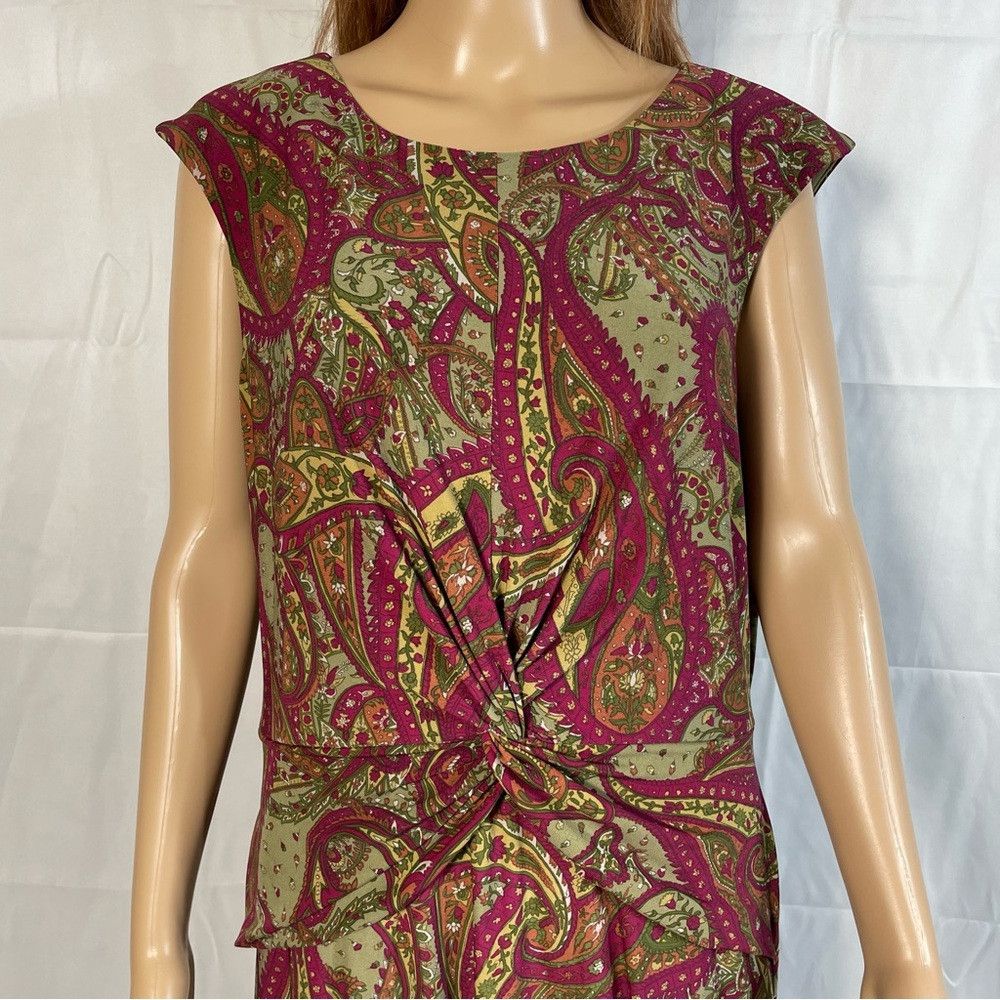 Ralph Lauren NWT New $135 Ralph Lauren Paisley Twist-Front Jersey Dress Size XL / US 12-14 / IT 48-50 - 3 Thumbnail