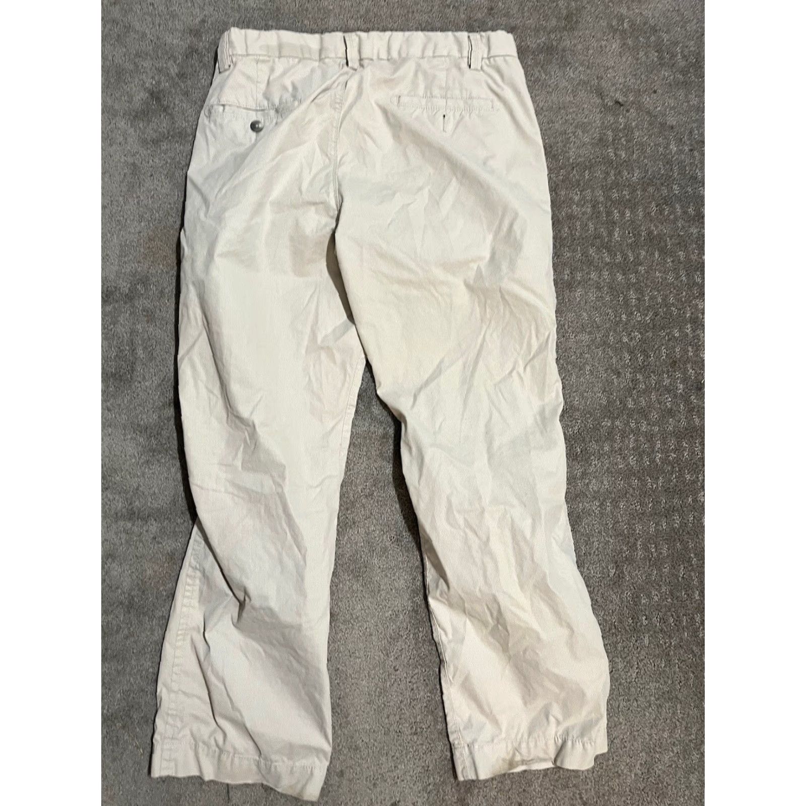Gap VINTAGE Gap Chino Pants Mens Regular 35x30 Beige Solid Cotton Pants Mens 90s Preppy Style Men's Size US 35 - 3 Thumbnail