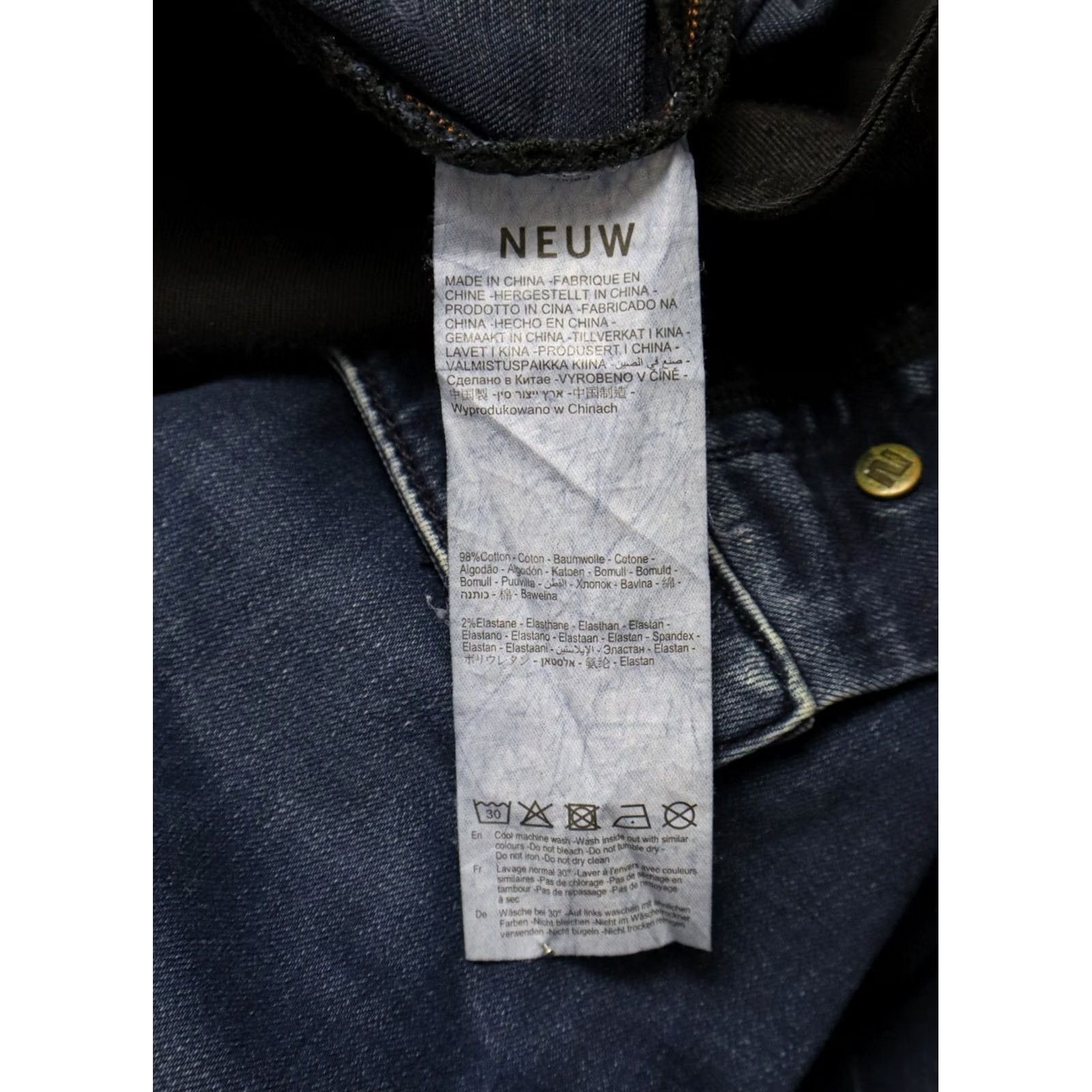 Vintage Neuw Jeans Men's Ray Tapered Blue Denim Button Fly Stretched W38/L34 Size US 38 / EU 54 - 6 Thumbnail