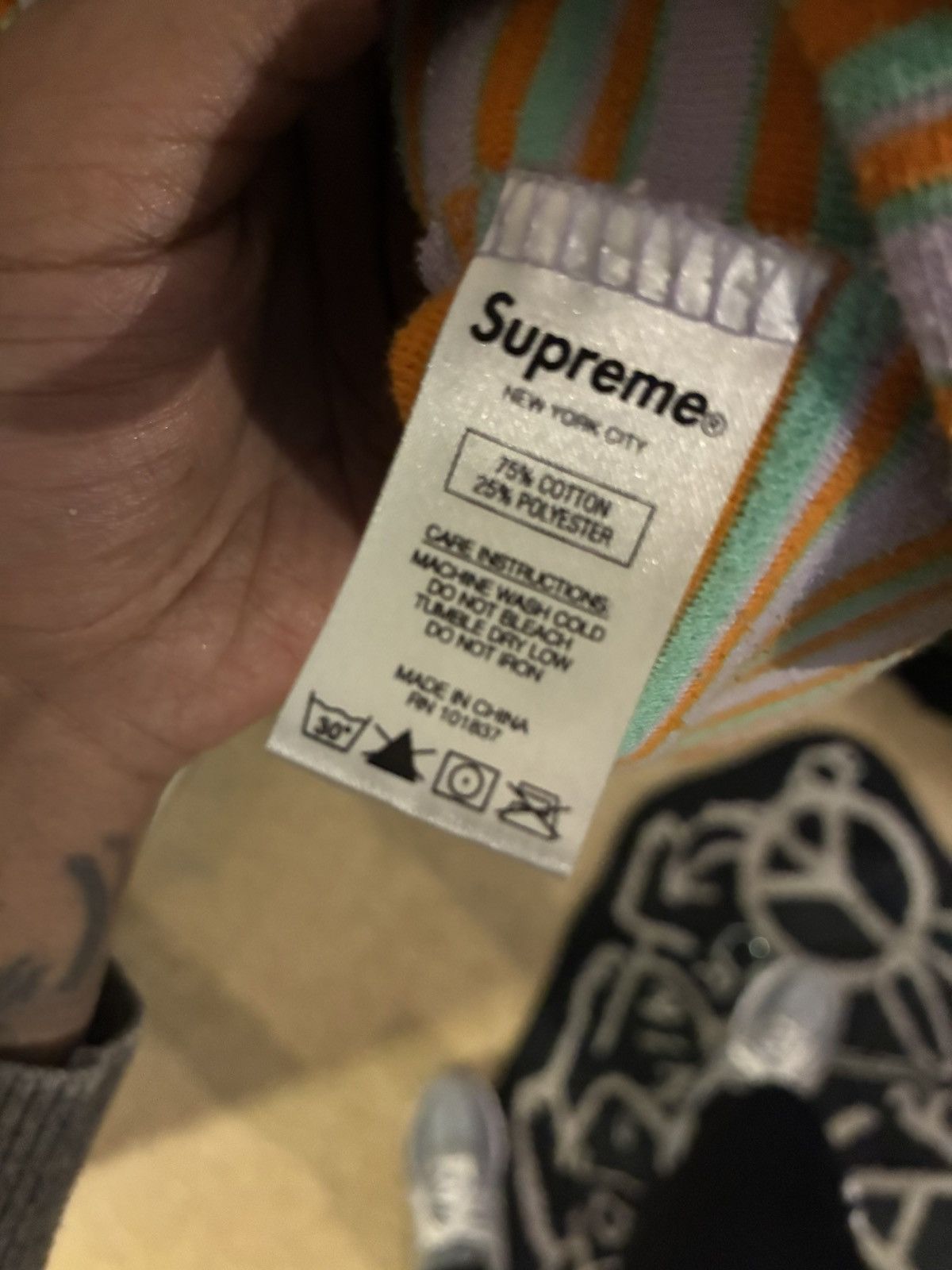 Supreme Supreme Multi Strip Terry Tee Size US L / EU 52-54 / 3 - 2 Thumbnail