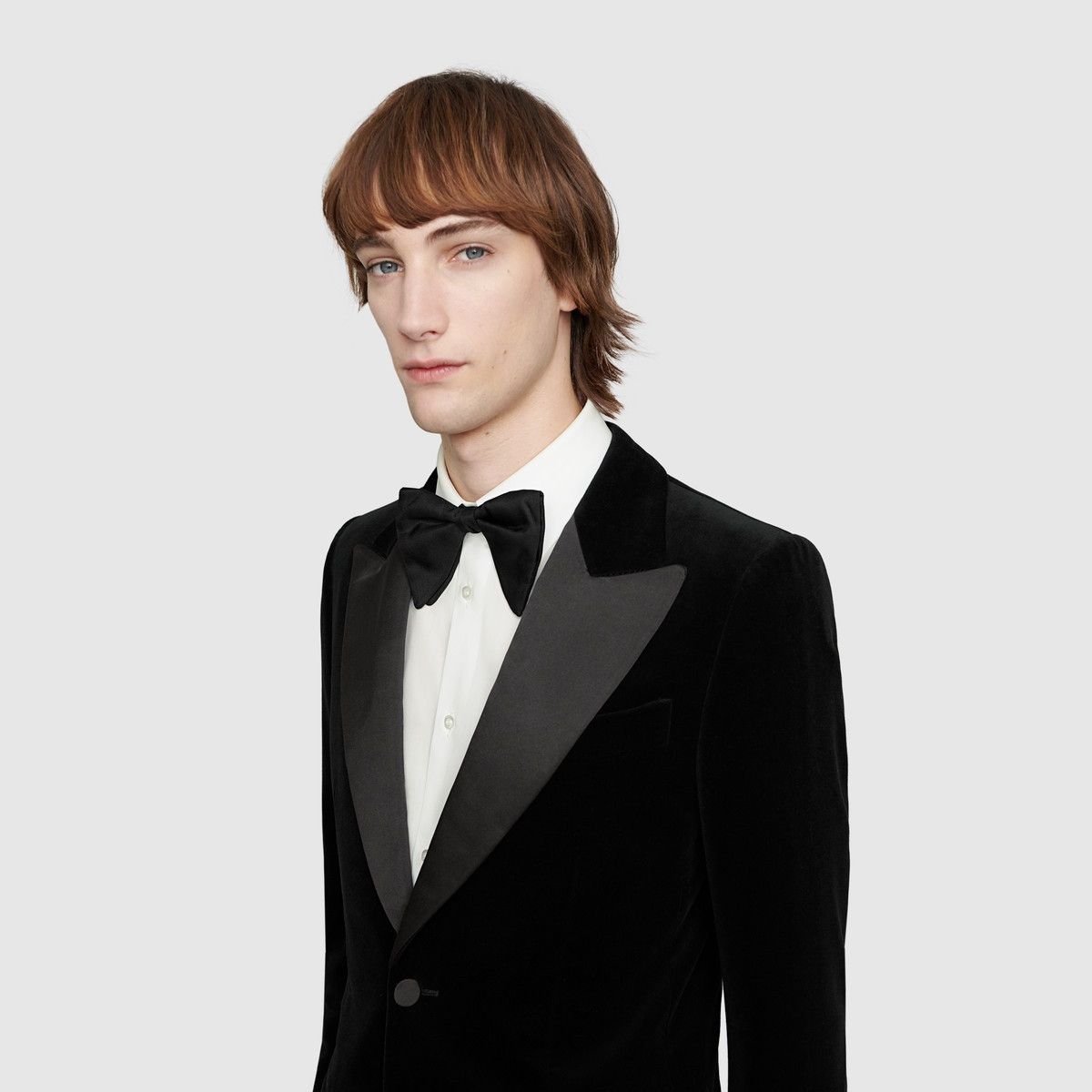 Gucci oc11z1025 Fitted Velvet Jacket in Black Size US S / EU 44-46 / 1 - 7 Thumbnail