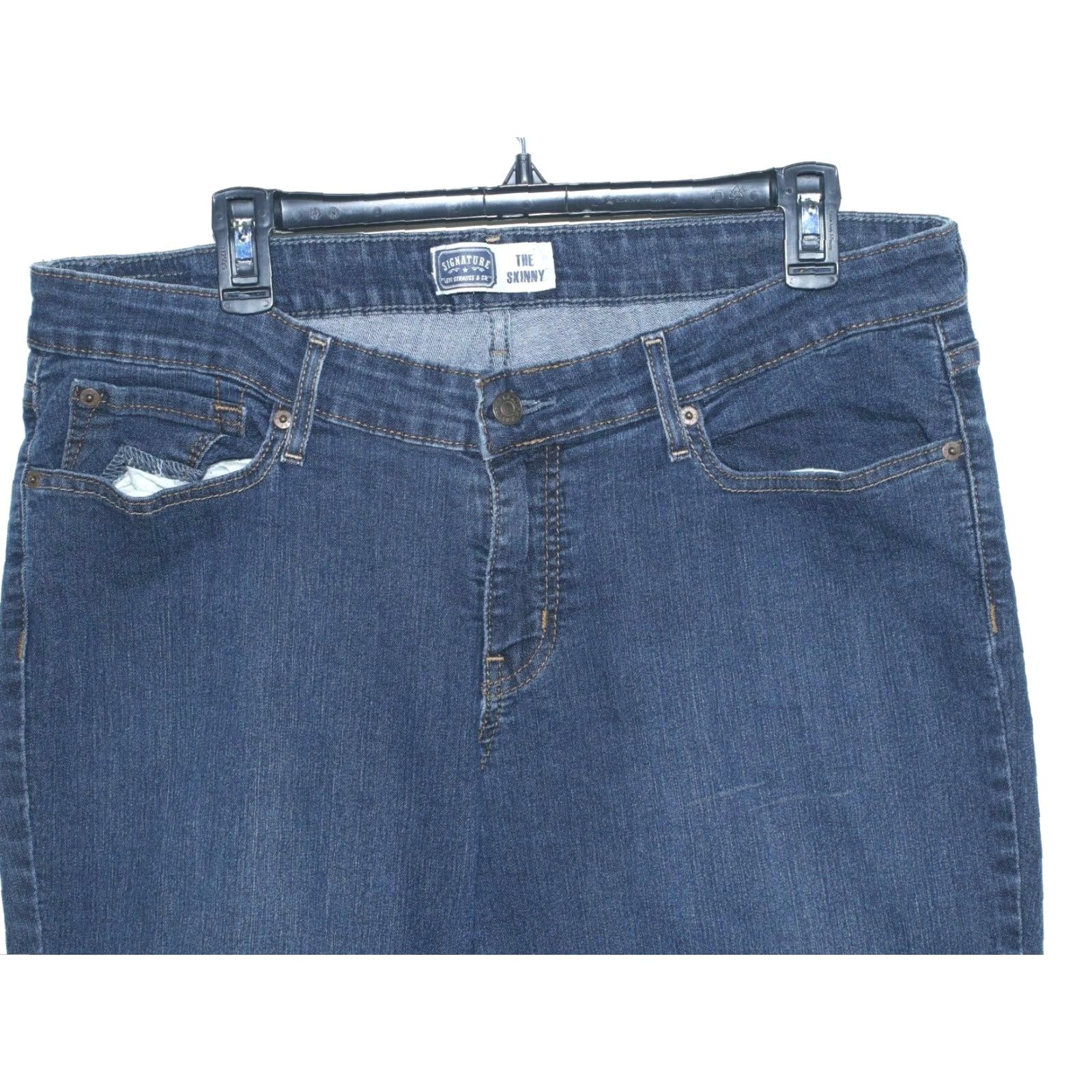 Levi's Levi's Signature Jeans Skinny Denim Blue 18M Adult Women 36X29 Jeans 5-Pocket Stretch Wool? Size 40" / US 18 - 3 Thumbnail