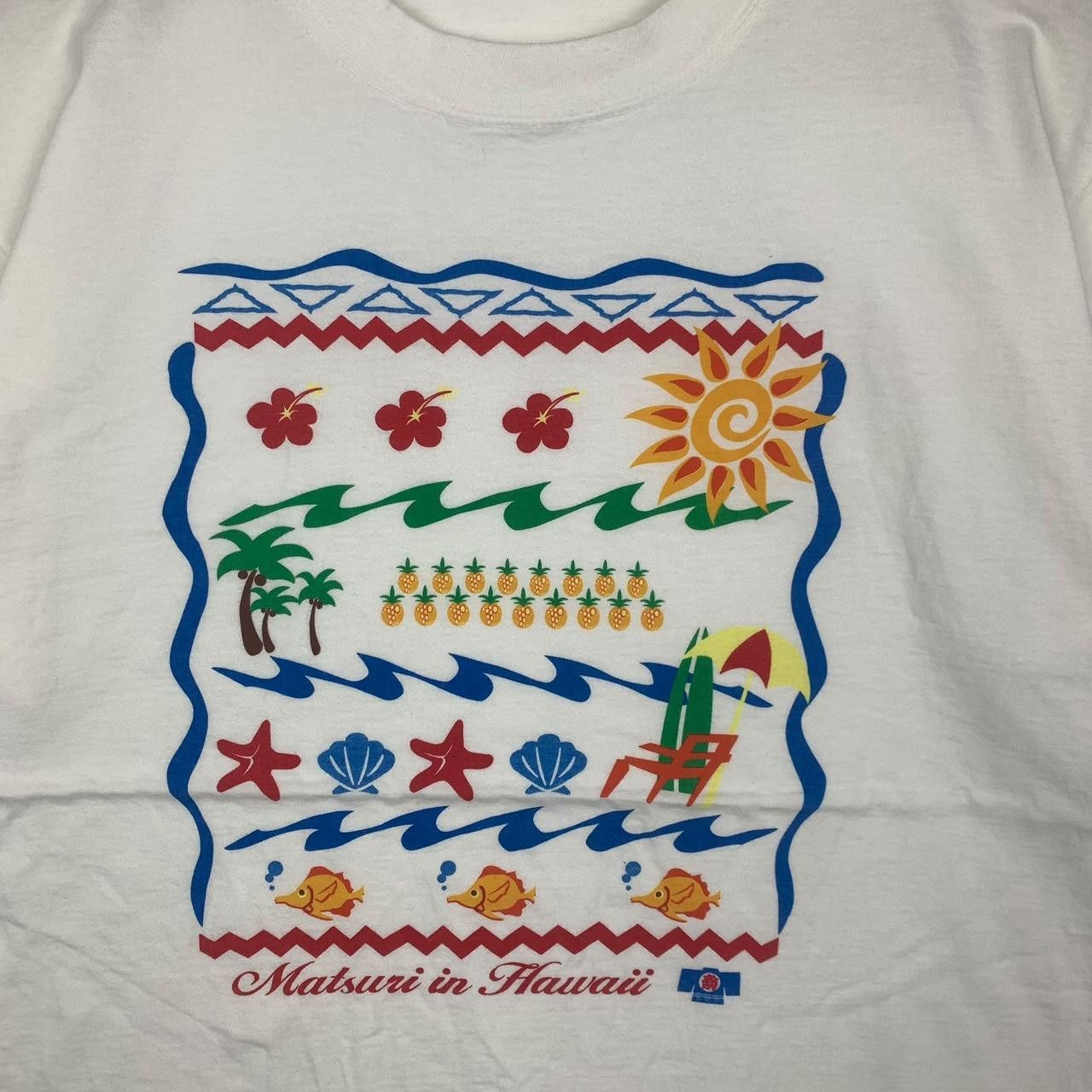 Vintage Vintage 90’ JAPAN TRADITIONAL MATSURI Hawaii Art Tee Shirt Size M / US 6-8 / IT 42-44 - 5 Thumbnail