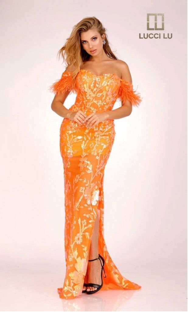 Nordstrom Women's Lucci Lu Dress, Orange, Size 6 Size M / US 6-8 / IT 42-44 - 1 Thumbnail
