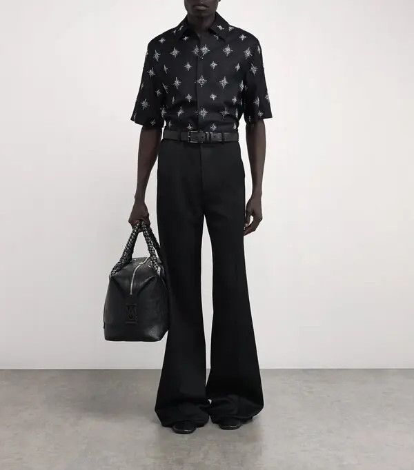 Amiri oc11z0426 Starburst Camp Shirt in Black Size US M / EU 48-50 / 2 - 5 Thumbnail