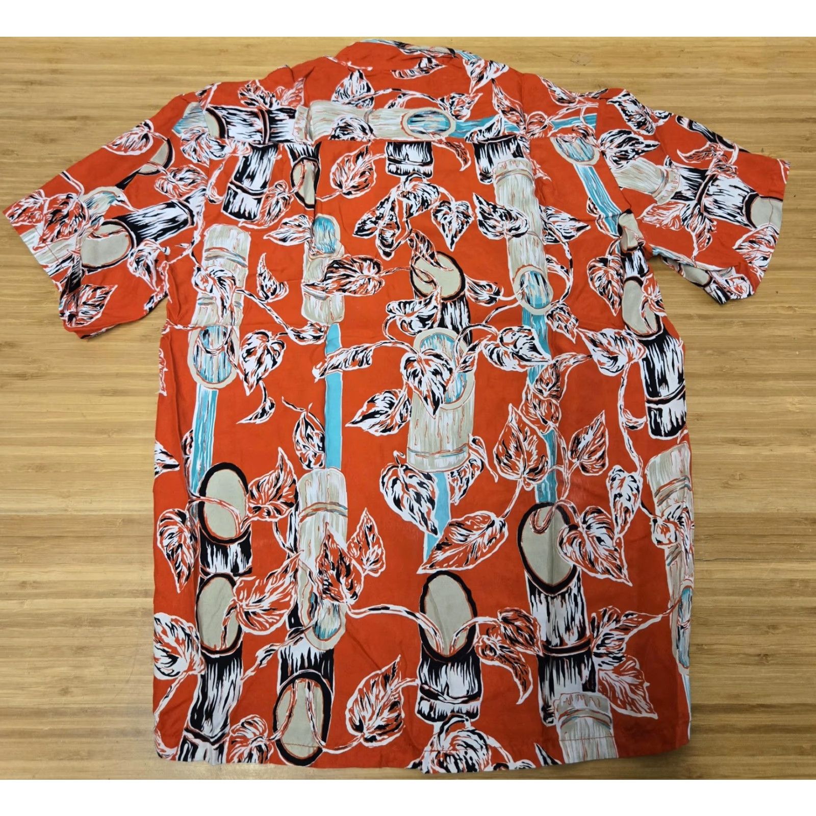 ALOHAS VINTAGE The Beach Boys Designs Shirt Mens XL Orange Hawaiian Aloha Bamboo 90s Size US XXL / EU 58 / 5 - 6 Thumbnail