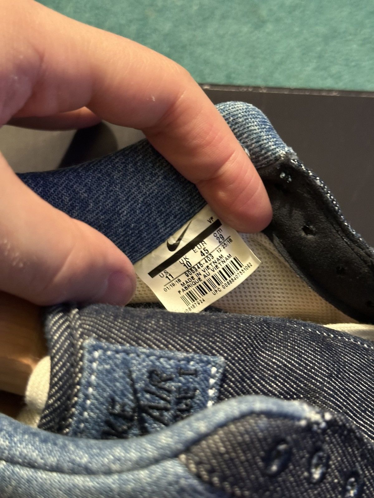 Nike 3x1 x Air Force 1 Low Premium Stonewash Blue Size US 11 / EU 44 - 13 Thumbnail