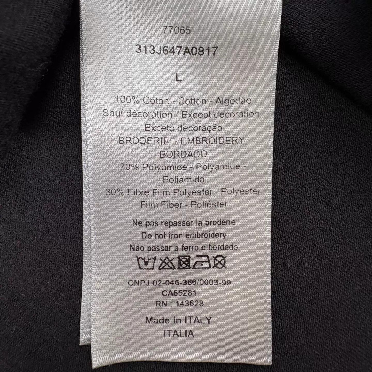 Dior Dior x ERL Black Logo Short Sleeve T-Shirt L Size US L / EU 52-54 / 3 - 6 Thumbnail