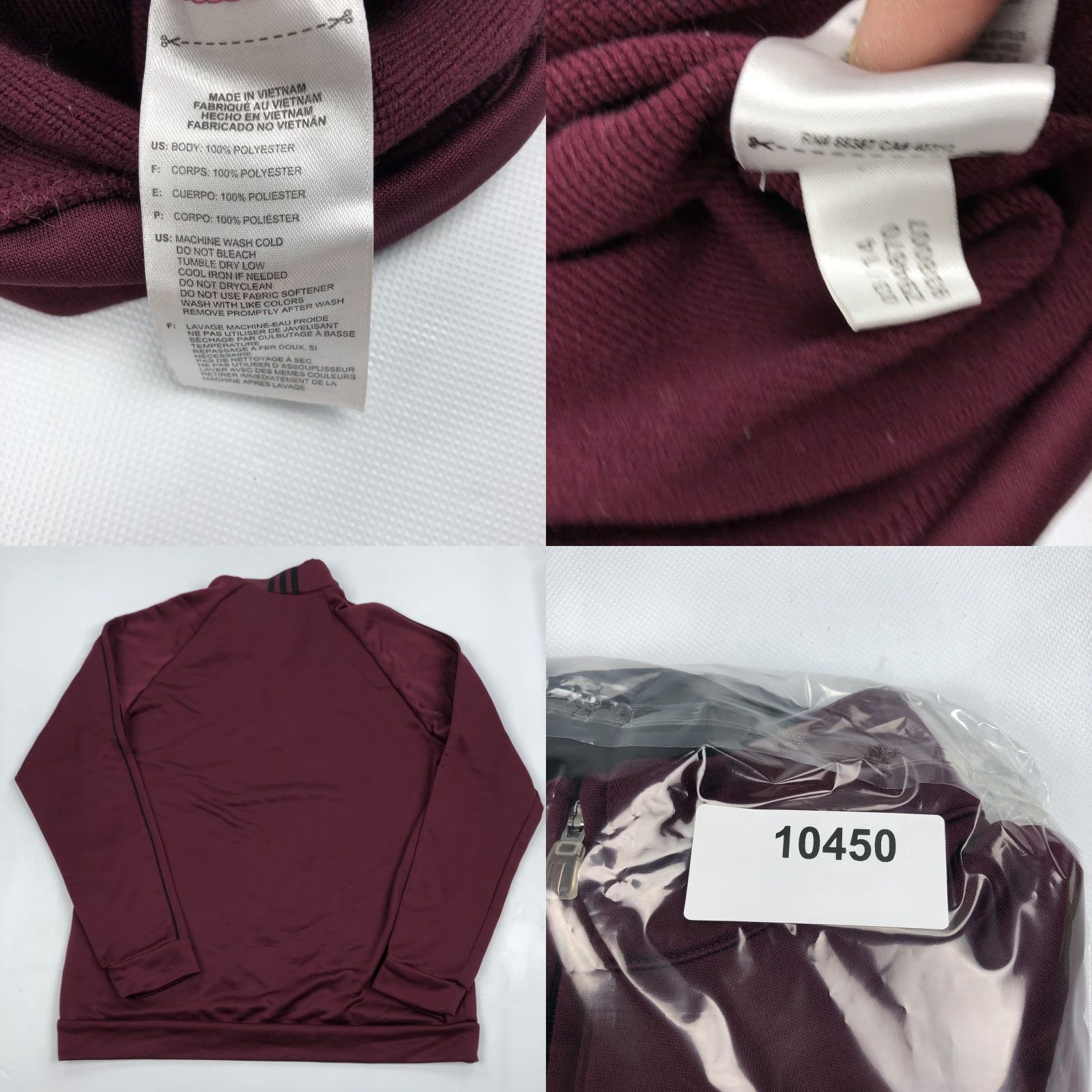 Adidas Adidas M Climalite Quarter Zip Pullover Top Golf Activewear Raglan Long Sleeve Mock Neck Zip Piping Brand Logo Size US M / EU 48-50 / 2 - 8 Thumbnail