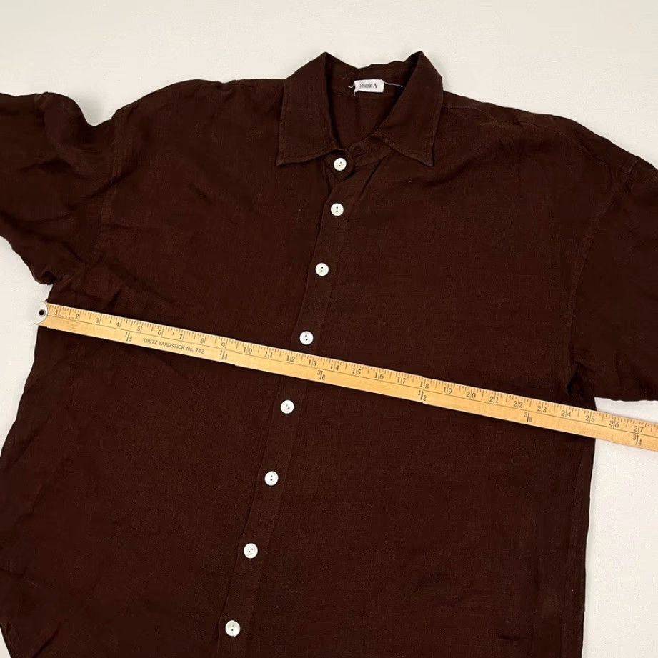 Vintage Vitamin A Shirt Womens Large Oversized Brown Linen Coastal Coverup Boyfriend Top Size L / US 10 / IT 46 - 5 Thumbnail