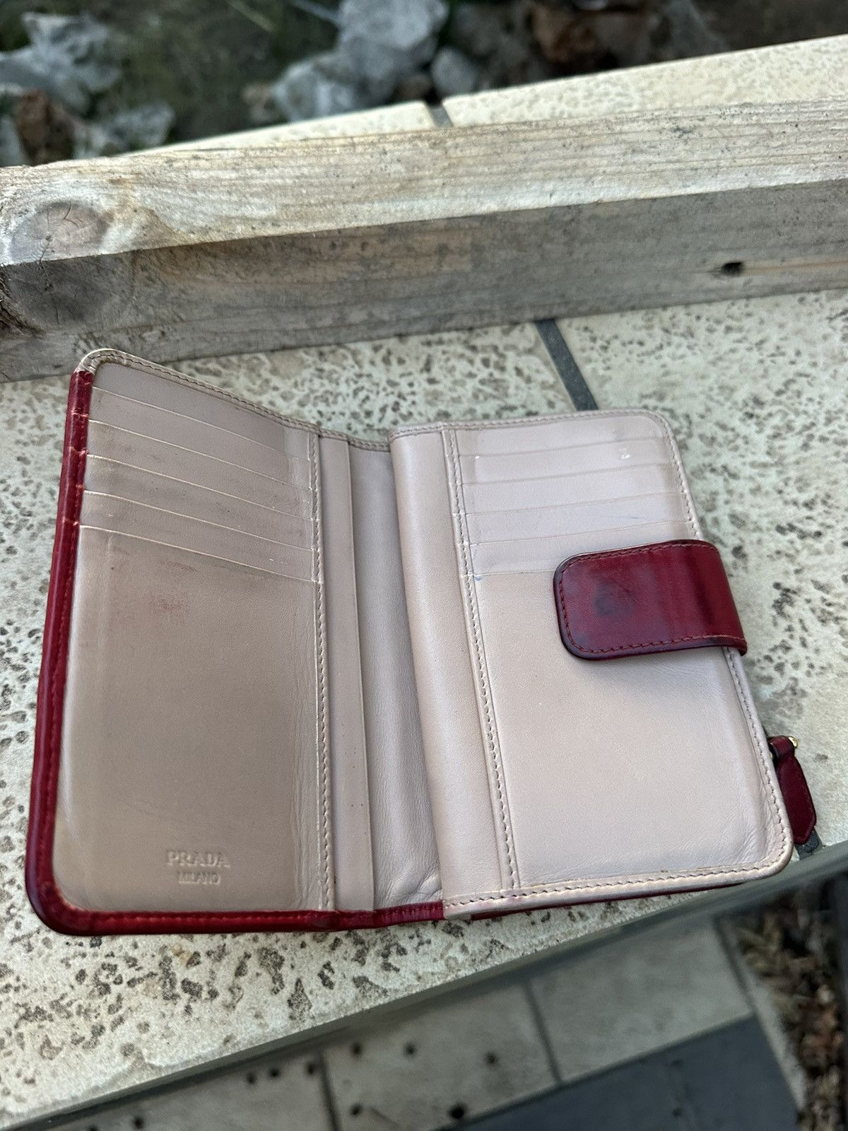 Prada Prada Wallet Leather Cherry Size ONE SIZE - 6 Thumbnail