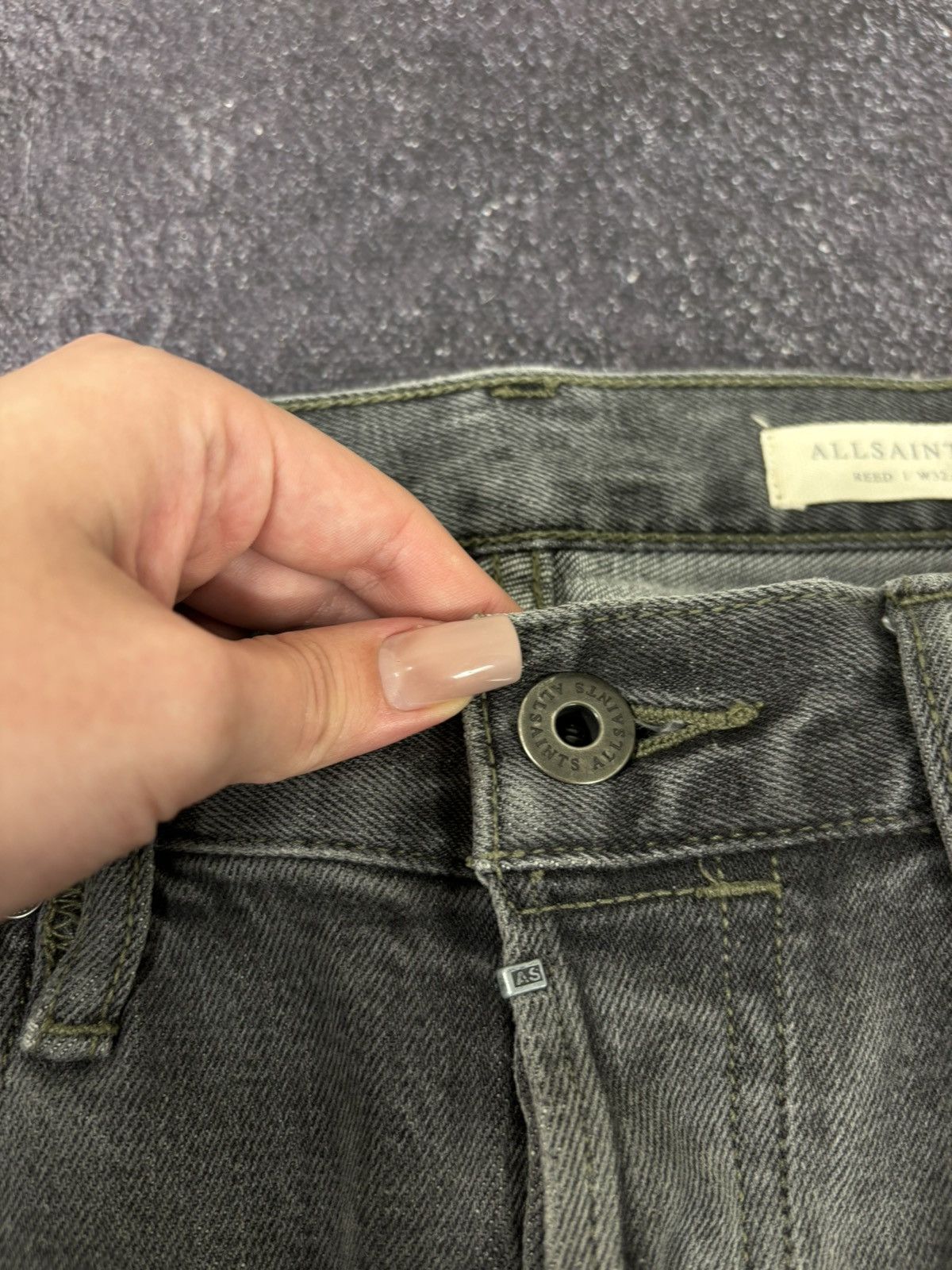 Allsaints Allsaints Reed Gray Luxury Straight Denim Jeans Size US 32 / EU 48 - 5 Thumbnail