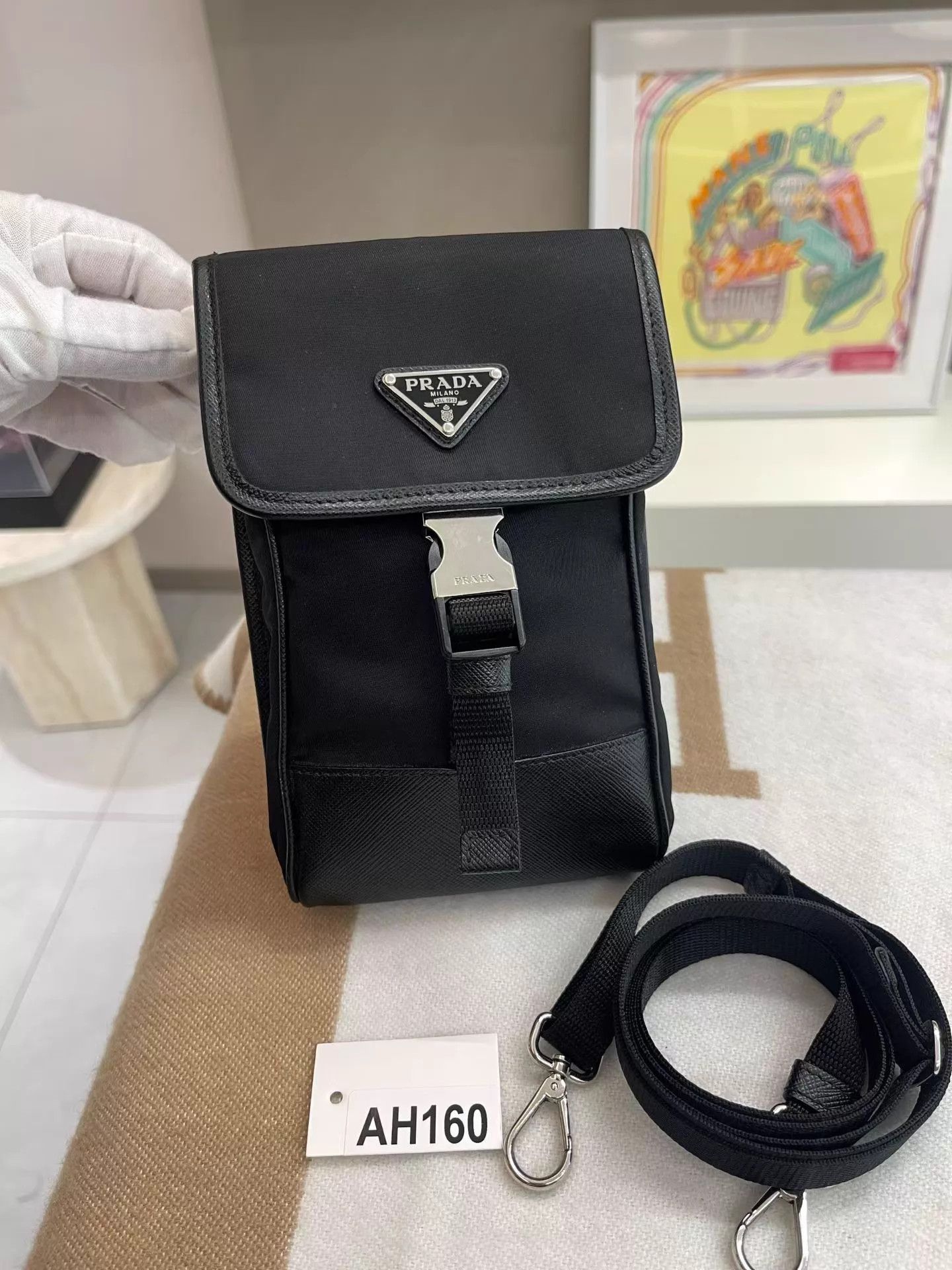 Prada PRADA Canvas Shoulder Strap Pouch Like New AH160 Size ONE SIZE - 1 Thumbnail