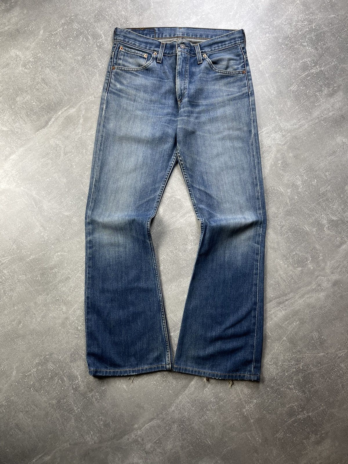 Levi's × Vintage Levi’s 516 Archives Blue Navy Flared Boot Cut Jeans Size US 32 / EU 48 - 6 Thumbnail