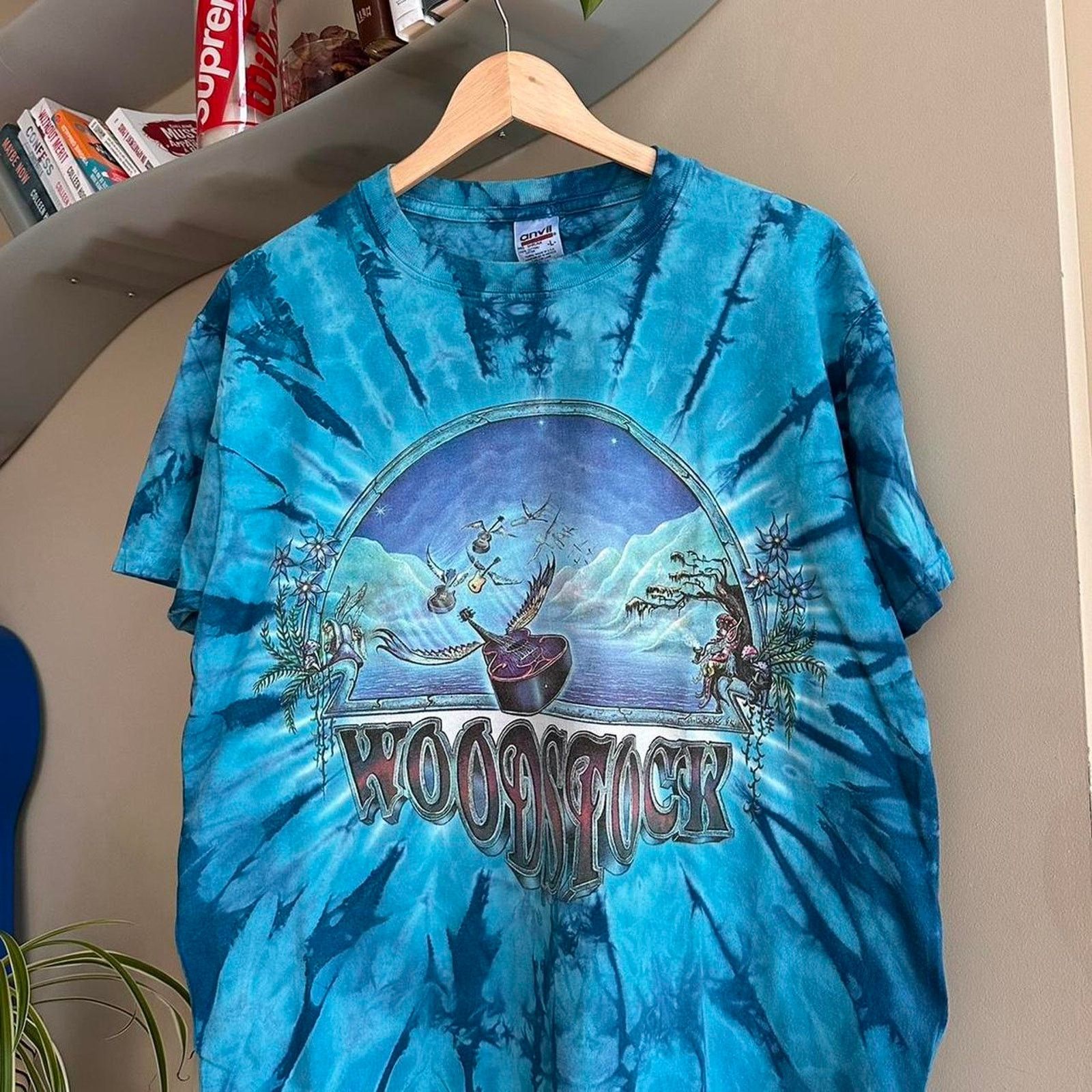 Band Tees × Vintage Vintage Woodstock Shirt Size US L / EU 52-54 / 3 - 2 Thumbnail
