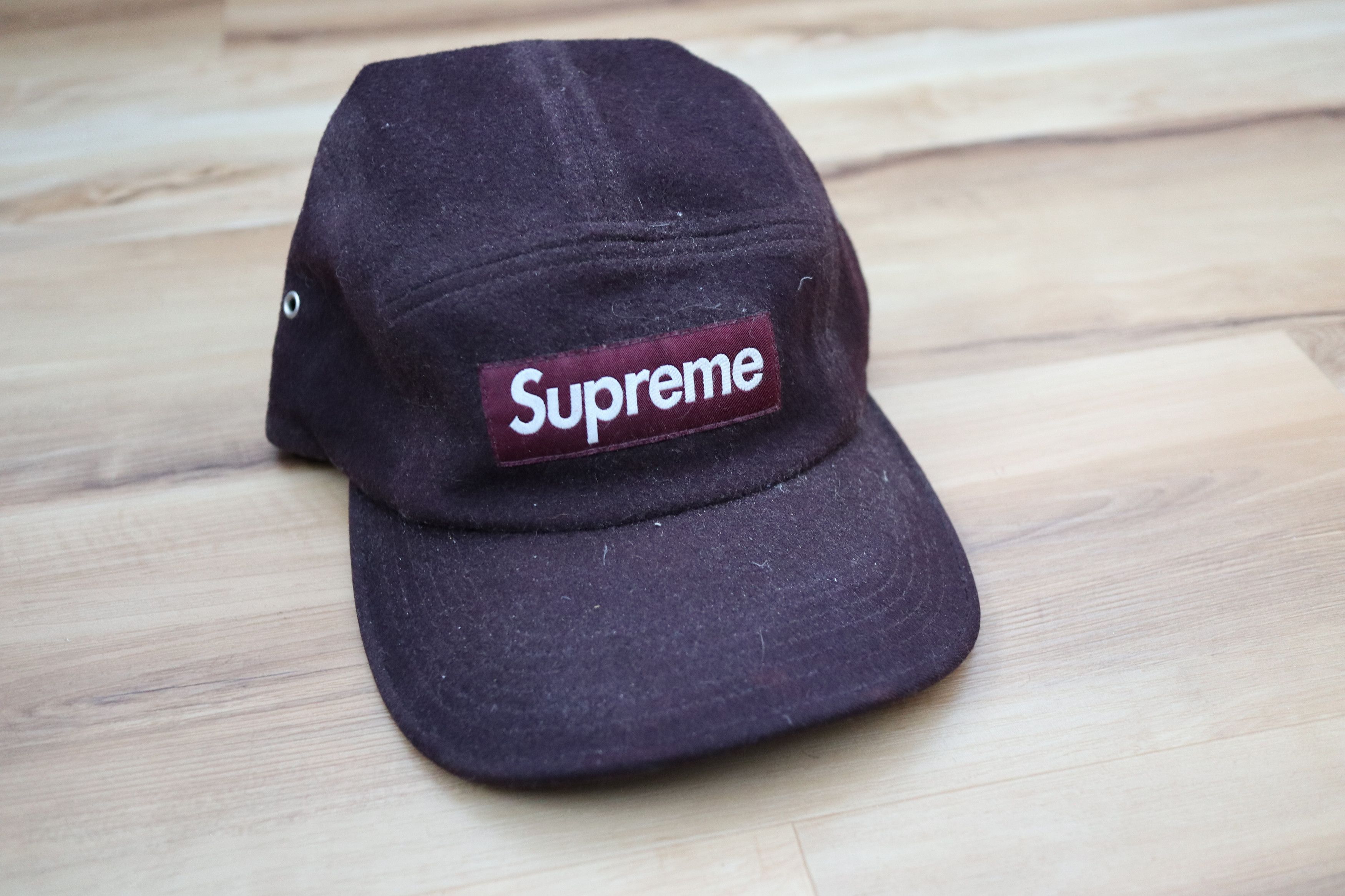 Supreme Supreme Loro Piana Maroon Wool Camp Cap Hat FW13 Size ONE SIZE - 1 Thumbnail