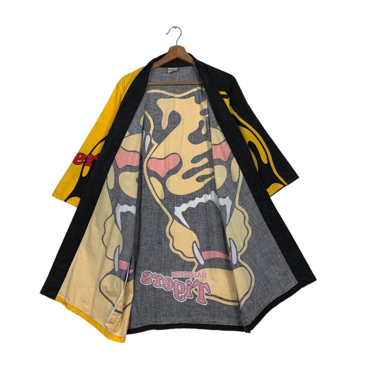 Japanese Brand HANSHIN TIGERS Baseball Modern Kimono Jacket #1732-C77 Size US L / EU 52-54 / 3 - 12 Thumbnail