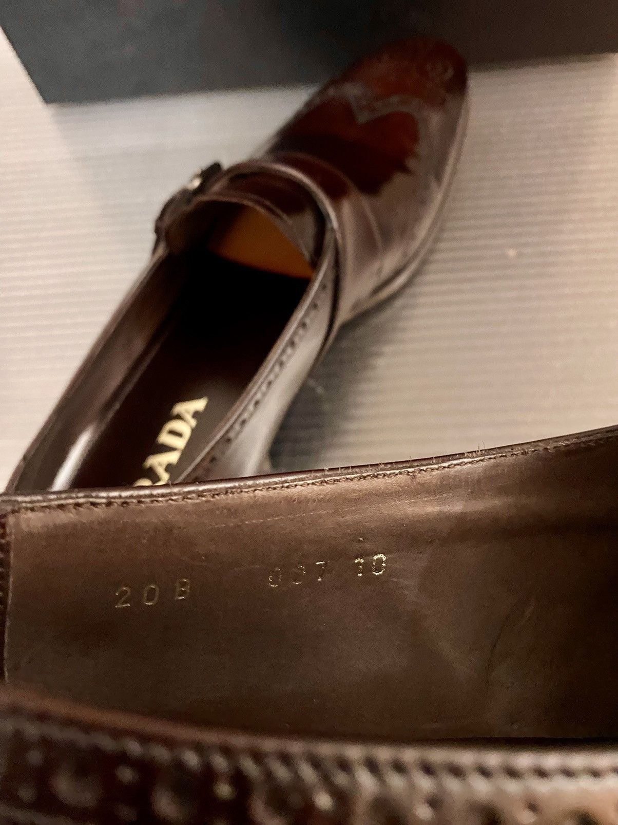 Prada Prada 🇮🇹 Bruciato wingtip toe medallion buckle loafer 11 NEW Size US 11 / EU 44 - 8 Thumbnail