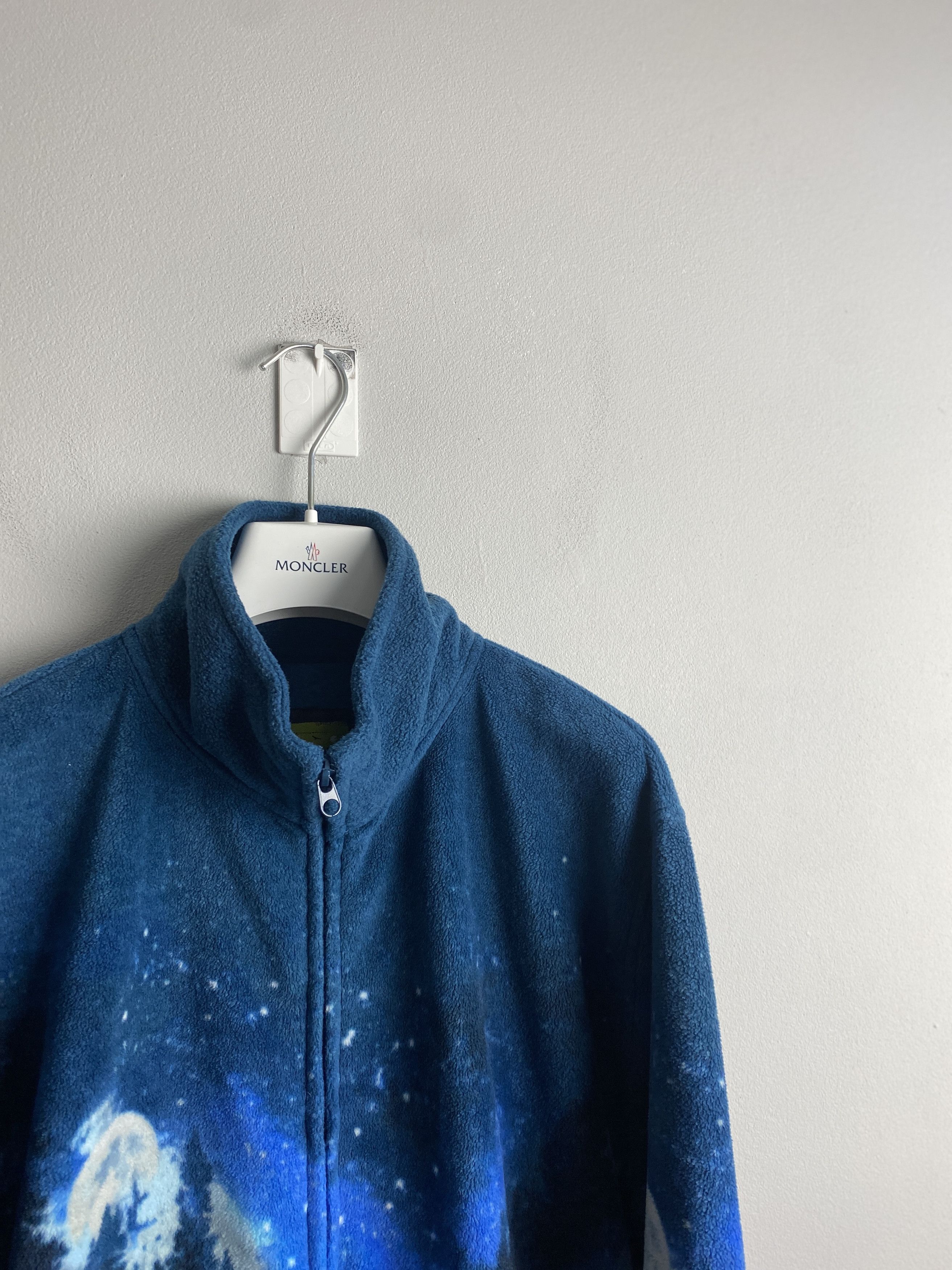Vintage Vintage wolf printed sweatshirt zip-up fleece Size US L / EU 52-54 / 3 - 3 Thumbnail