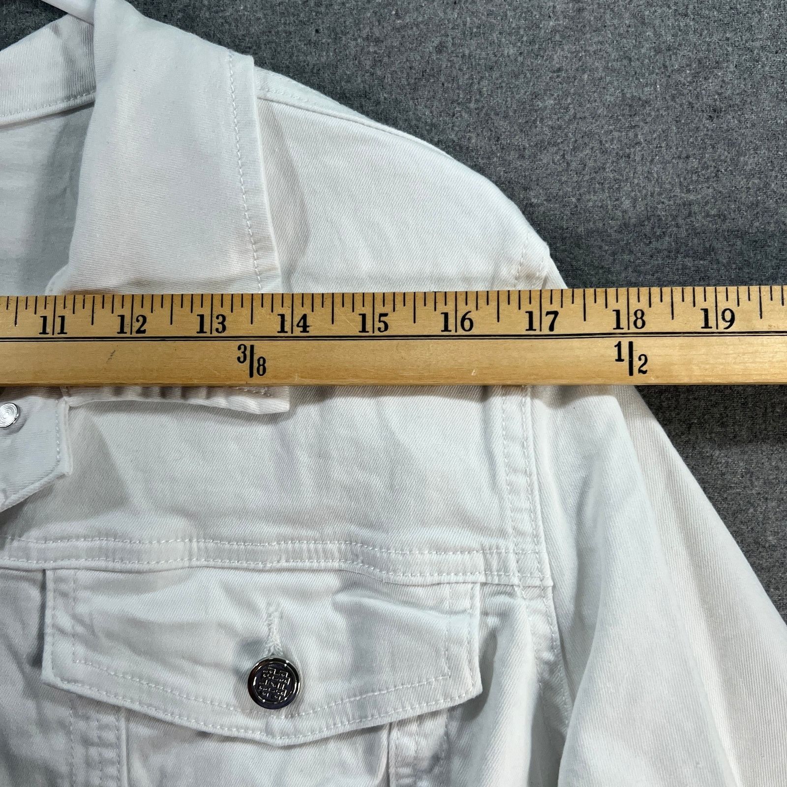 Other Laurie Felt Wave Denim Jacket with Embroidery White, Size L / US 10 / IT 46 - 8 Thumbnail