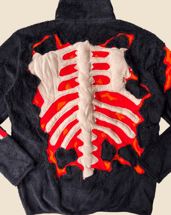 Handmade × Japanese Brand 1OF1 REWORKED SKELETON CRACKY LAVA POLAR FLEECE SIZE M Size US M / EU 48-50 / 2 - 4 Thumbnail