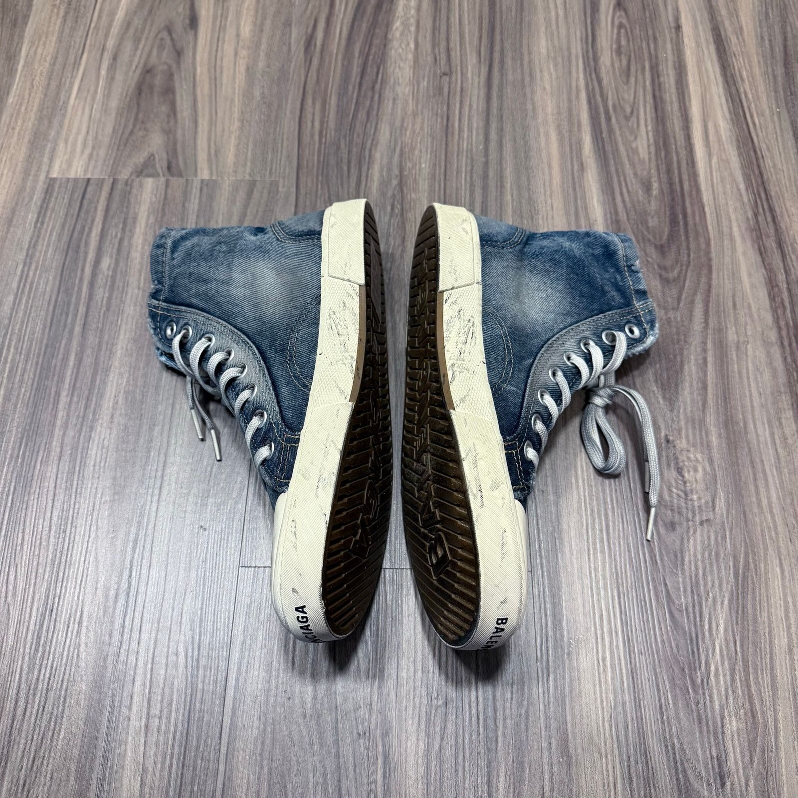 Balenciaga NEW Balenciaga Paris mid 90's Denim High Top Sneaker | EU41 Size US 8 / EU 41 - 7 Thumbnail