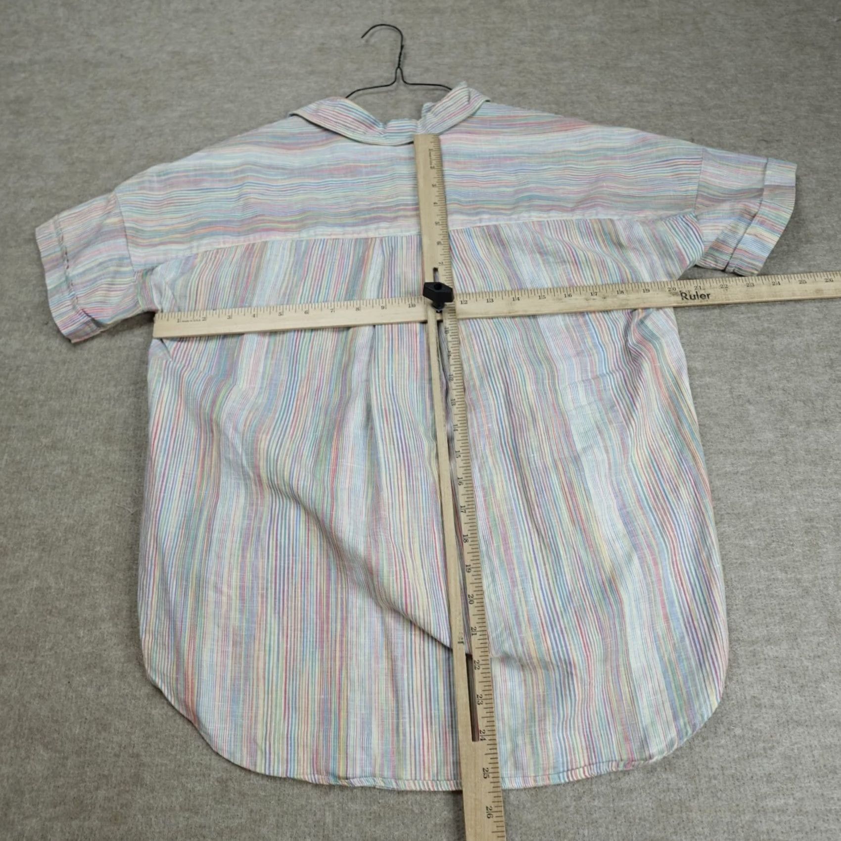 Frank & Eileen Frank & Eileen Shirt XS White Striped Linen Cotton Short Sleeve Button-Up Womens XS White Striped Linen Cotton Shirt Size XS / US 0-2 / IT 36-38 - 6 Thumbnail