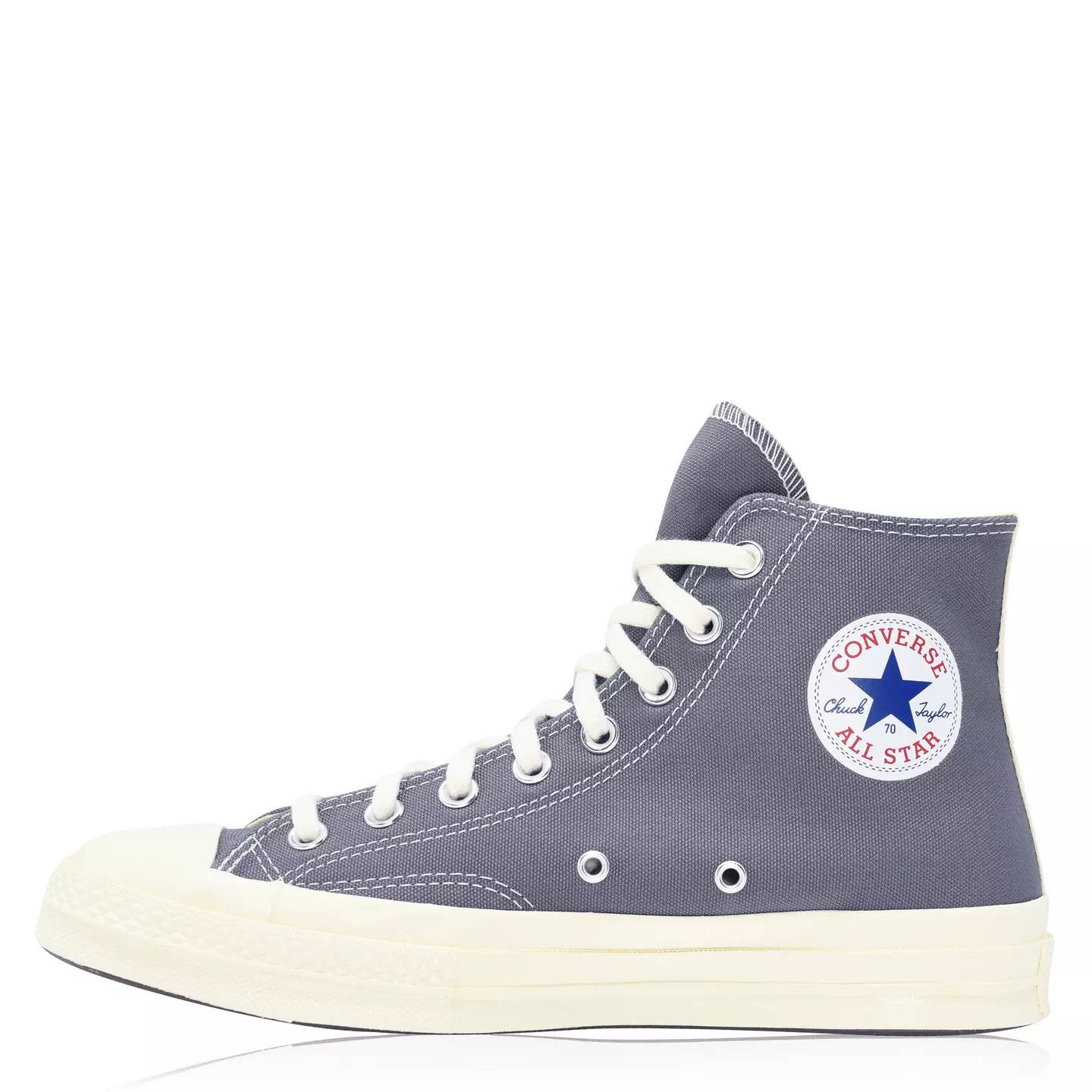Comme des Garcons PLAY × Converse o1g2r1mq0426 Chuck 70 High-Top Sneakers in Grey Size US 12 / EU 45 - 3 Thumbnail