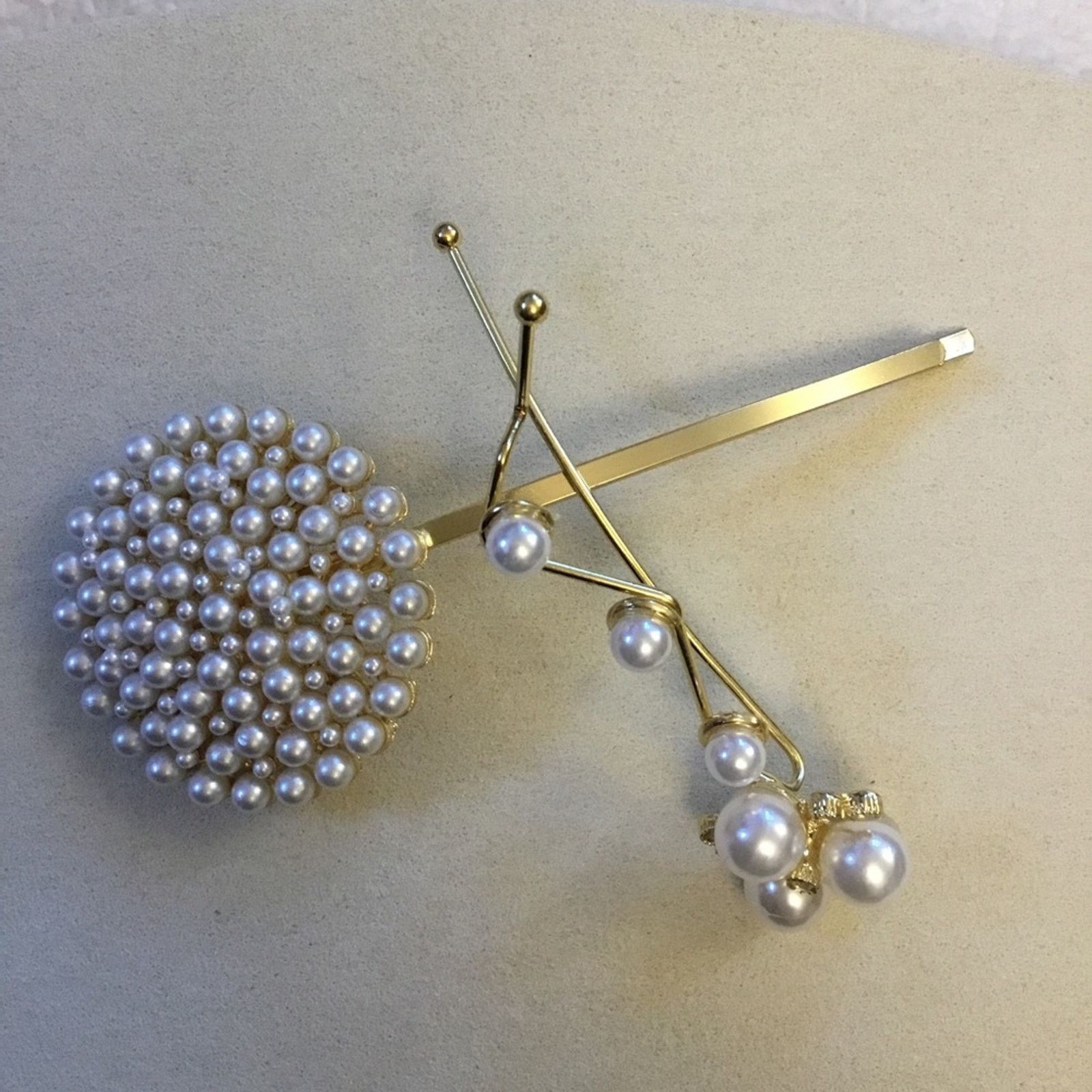 Other Gold Pearled Elegant Style Bobby Pins - Set of 2 Size ONE SIZE - 1 Thumbnail