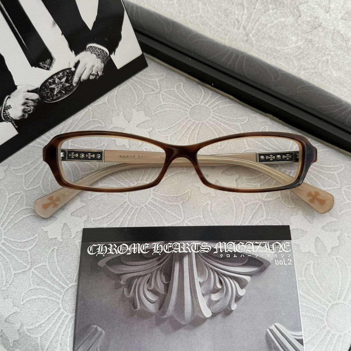 image of Chrome Hearts Cooze Glasses in Tortoise Shell, Men's