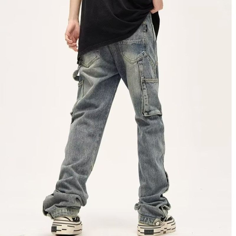 Japanese Brand × Vintage Men's loose straight washed jeans Size US 32 / EU 48 - 2 Thumbnail