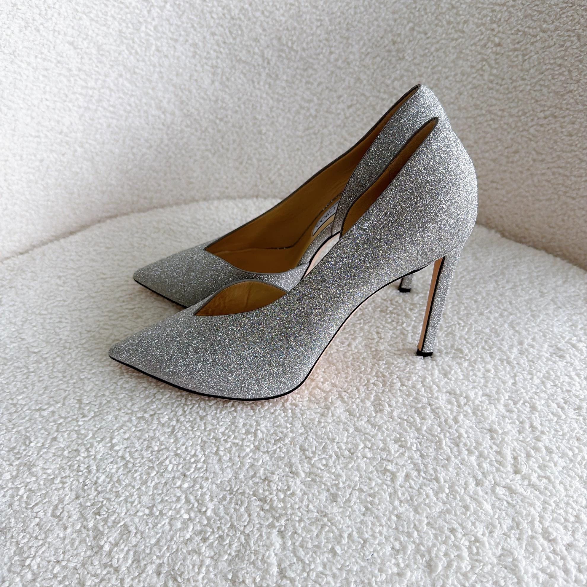 Jimmy Choo Jimmy Choo Silver Heels 38 8291 Size US 7.5 / IT 37.5 - 3 Thumbnail