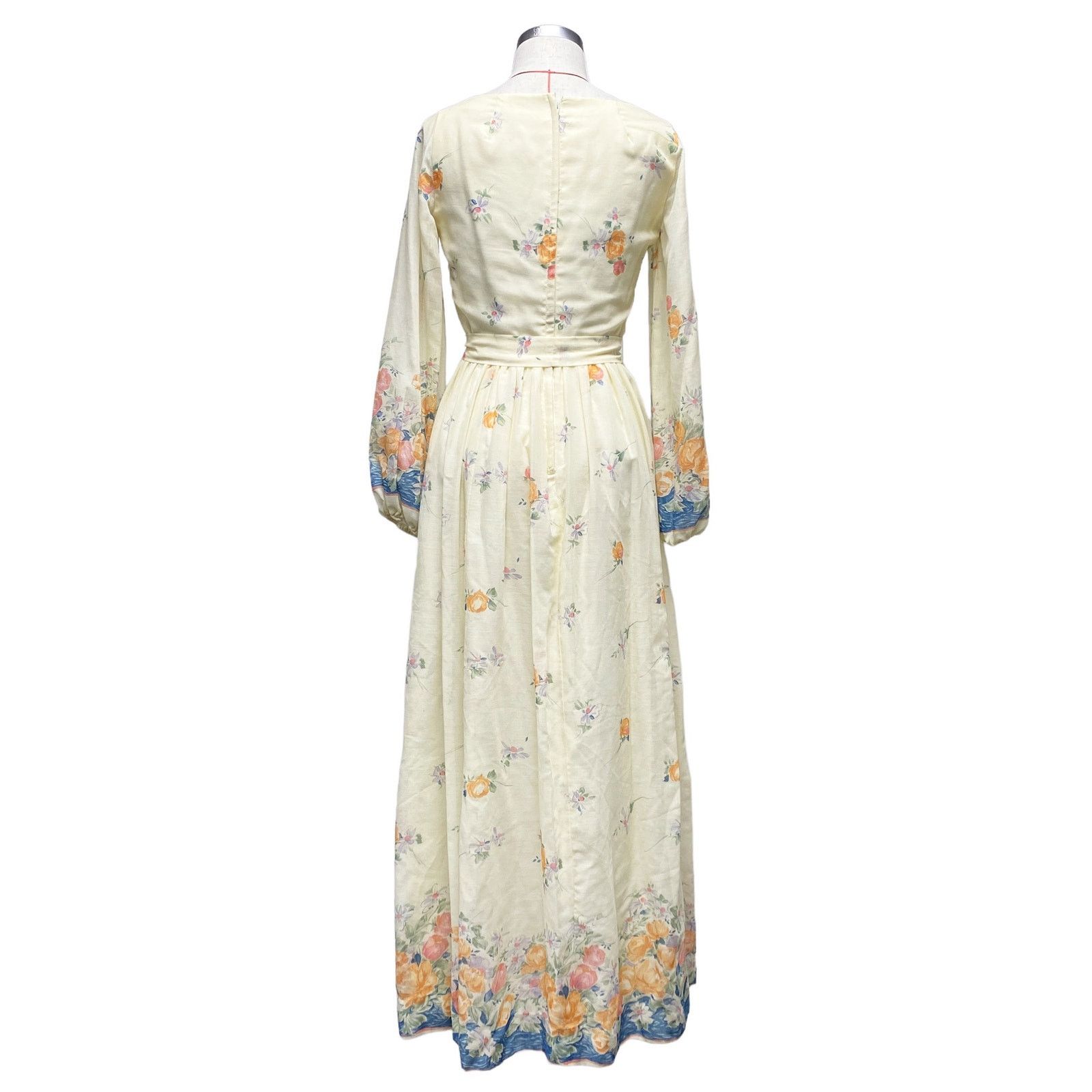 Vintage Vintage Miss Elliette Floral Draped Boat Neck Maxi Dress Size L / US 10 / IT 46 - 10 Thumbnail