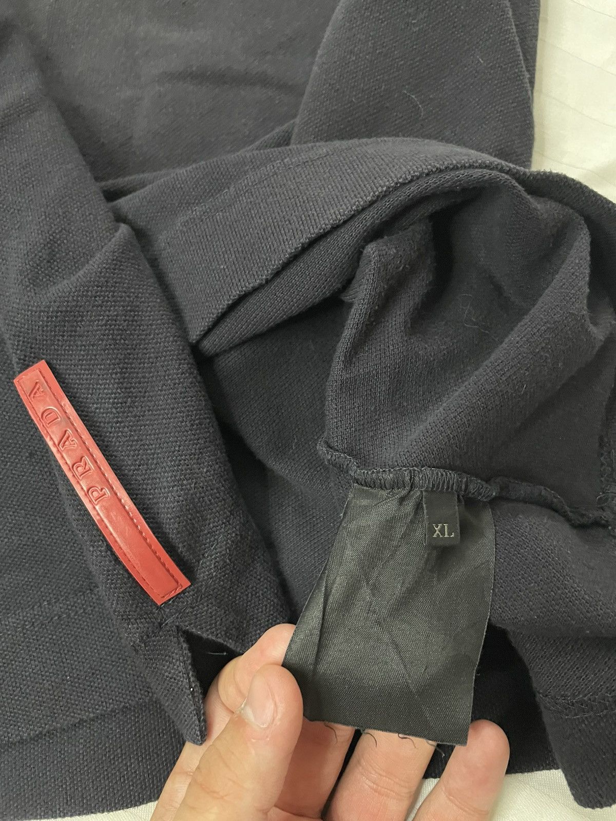 Prada Vintage Prada Red Tab Polo Size US XL / EU 56 / 4 - 9 Thumbnail