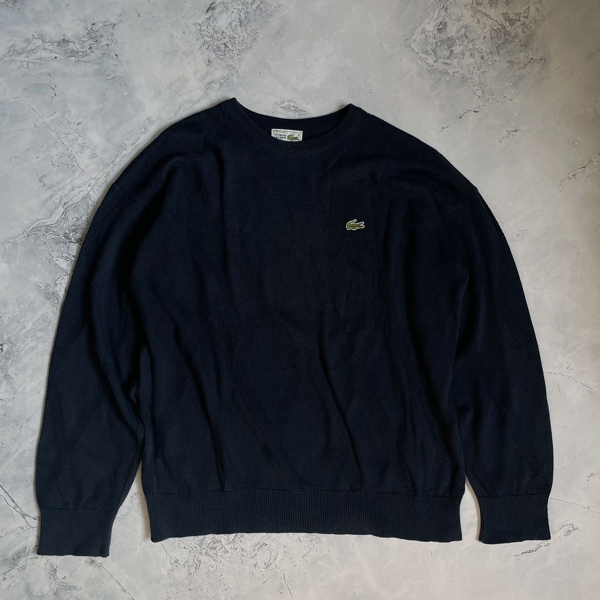 Lacoste Mens Vintage Lacoste Wool Knit Sweater Size US XL / EU 56 / 4 - 1 Thumbnail