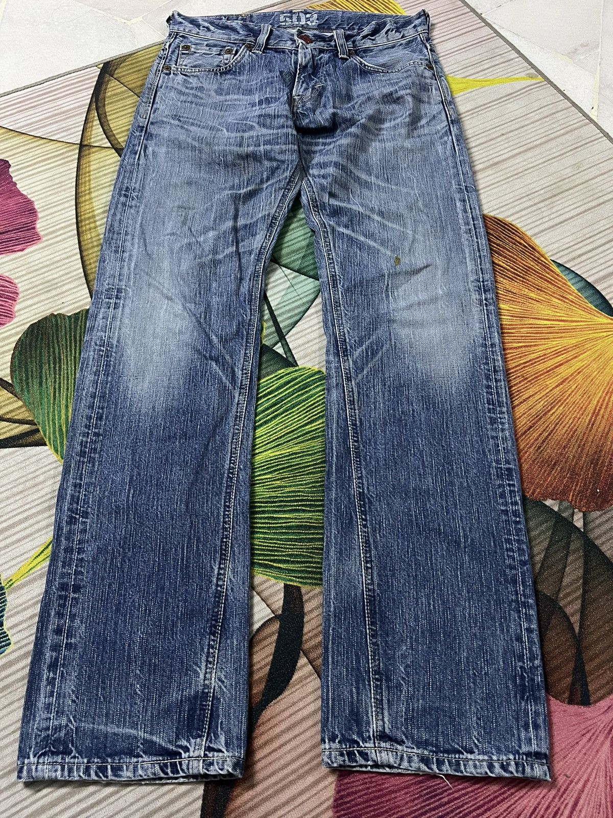 Edwin × If Six Was Nine × Le Grande Bleu (L.G.B.) 💥FLARE💥VINTAGE EDWIN 503 BLUE TRIP JEANS JAPAN Size US 31 - 3 Thumbnail