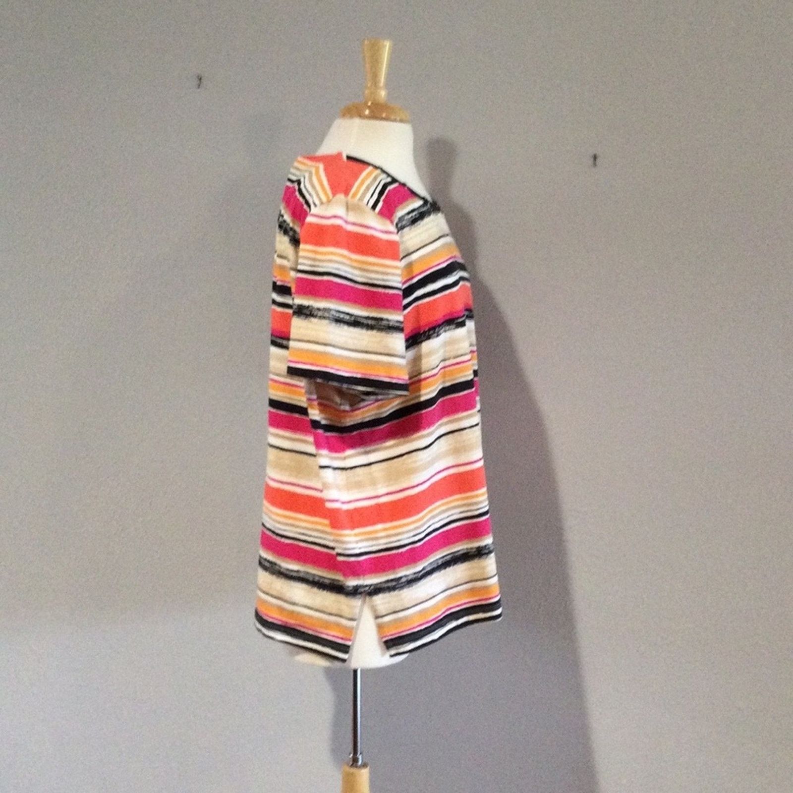 Other Alfred Dunner Multicolor Stripe Stud Trim T-Shirt Size XL Size XL / US 12-14 / IT 48-50 - 5 Thumbnail