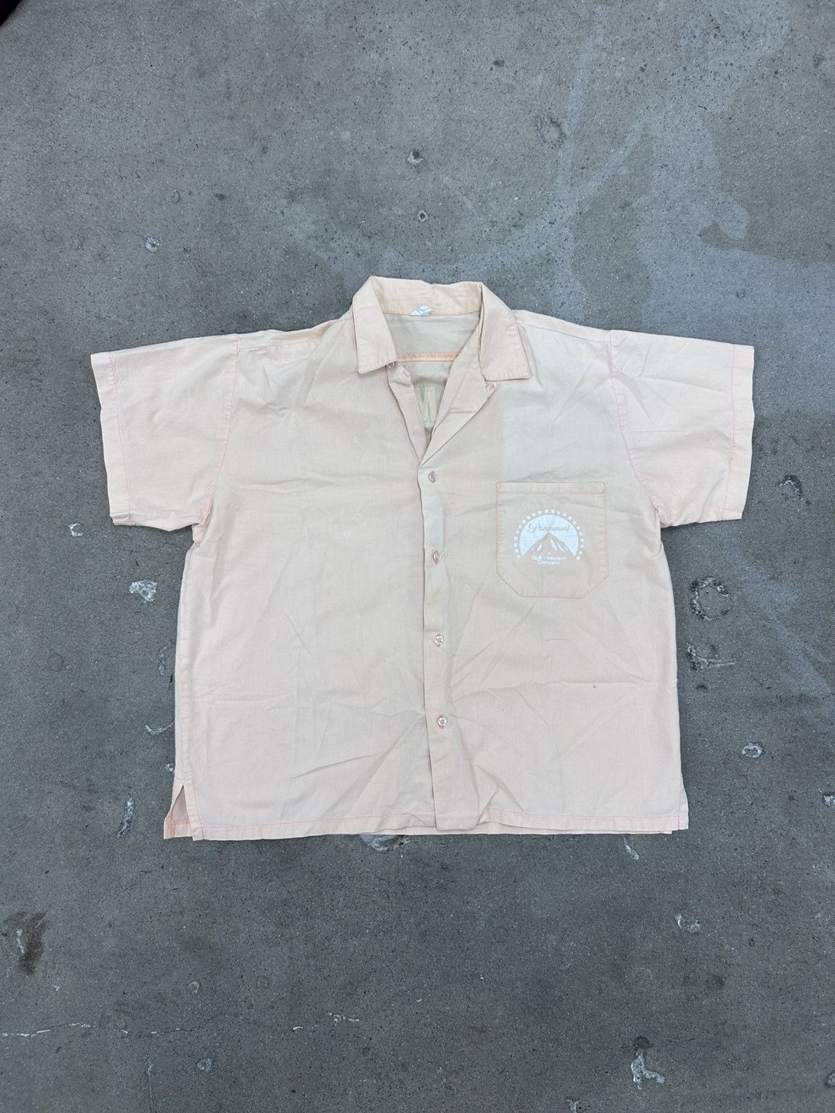 Vintage Vintage peach paramount drama club button shirt Size US M / EU 48-50 / 2 - 1 Thumbnail