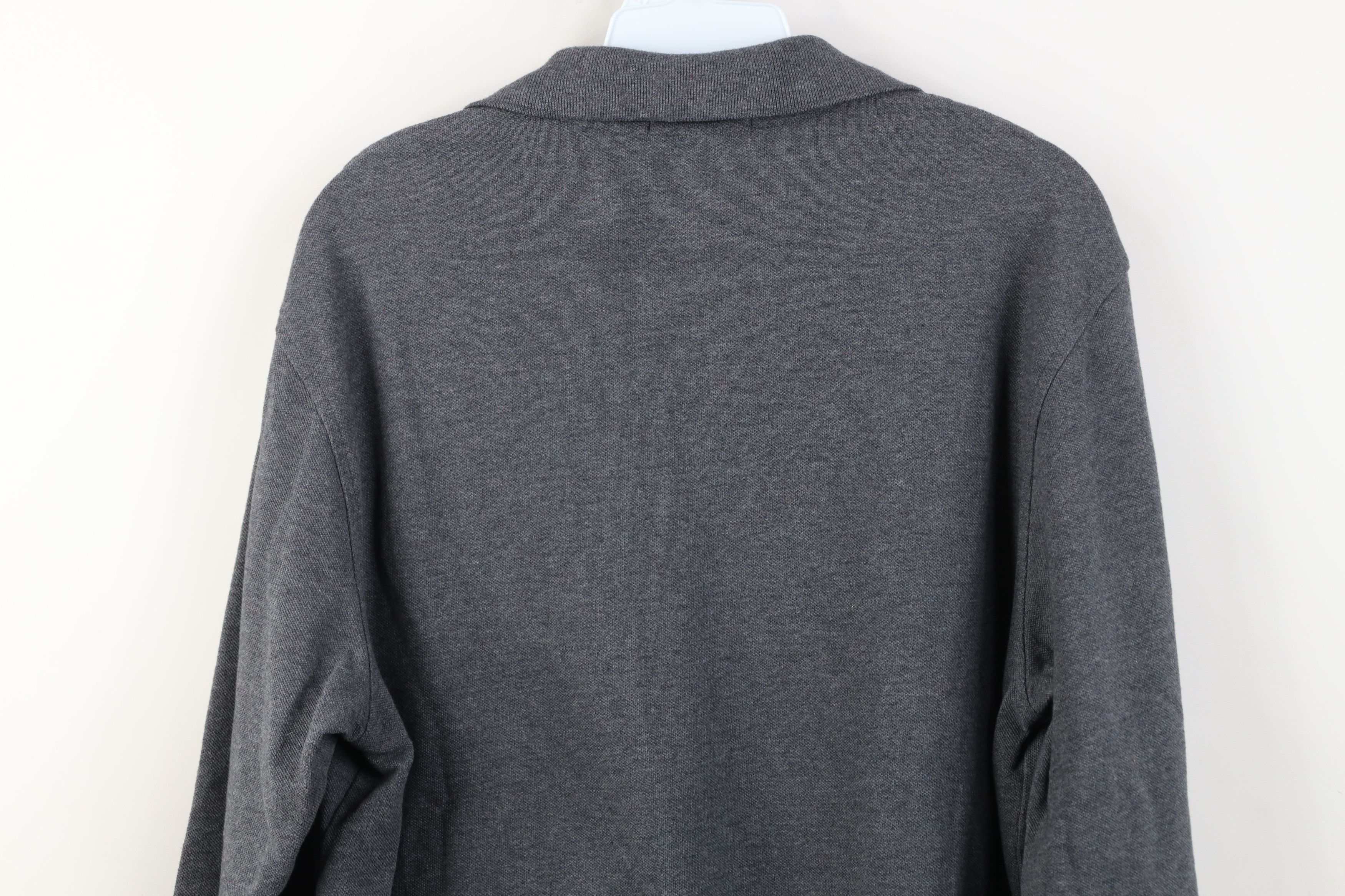 Lands' End Vintage 90s Lands End Long Sleeve Rugby Polo Gray Cotton Size US M / EU 48-50 / 2 - 12 Thumbnail